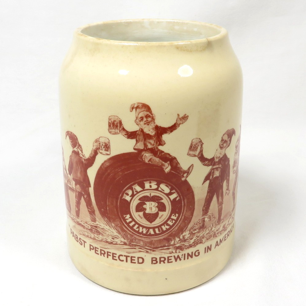 Antique Pabst Brewing Milwaukee Advertising Mug by Thuemler Mfg AS IS