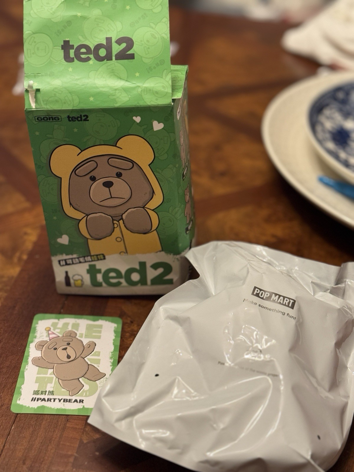 Pop Mart Ted 2 Party Bear With Card - In Sealed Bag