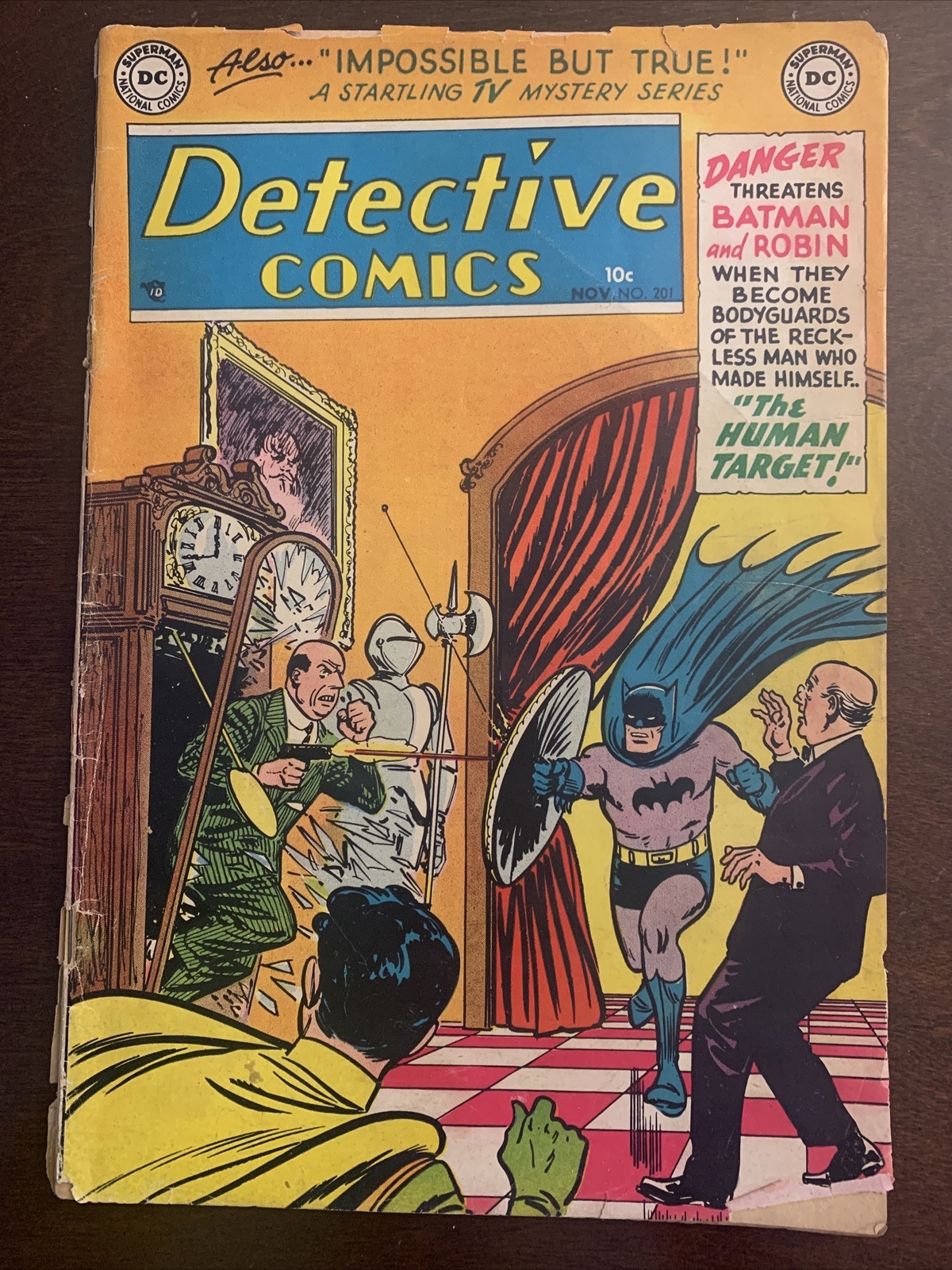 Detective Comics 201  (Batman, Robin, The Human Target) Golden Age 1953 Rare
