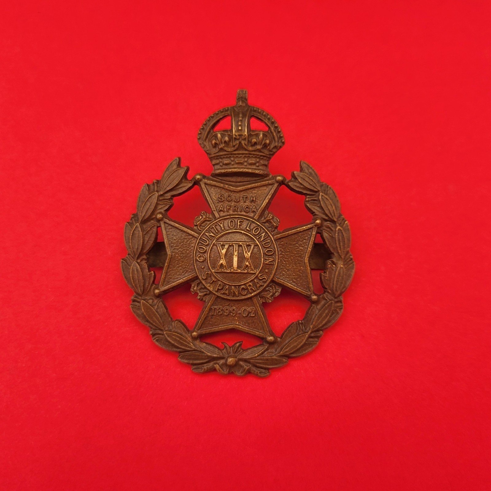 19th (County of London) Battalion London Regt (St Pancras) Officers Cap Badge
