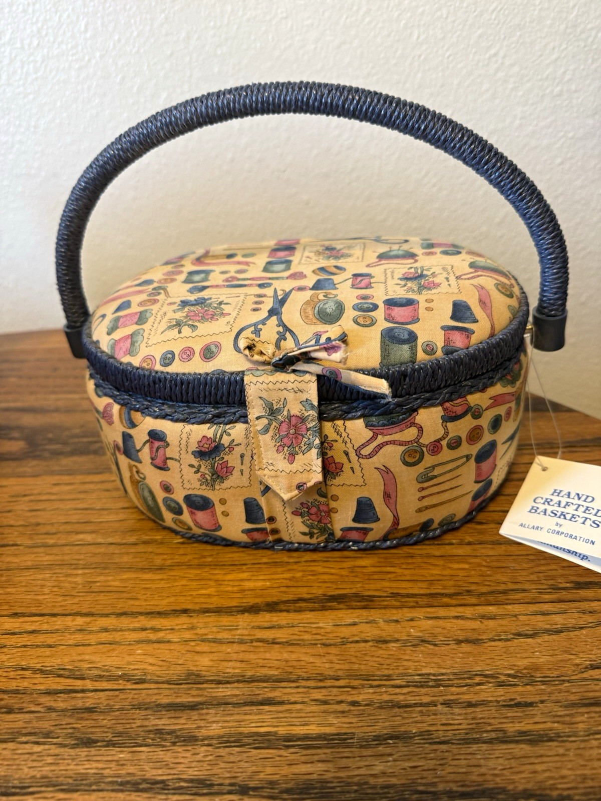 Vintage Cottagecore sewing kit basket new still true vintage