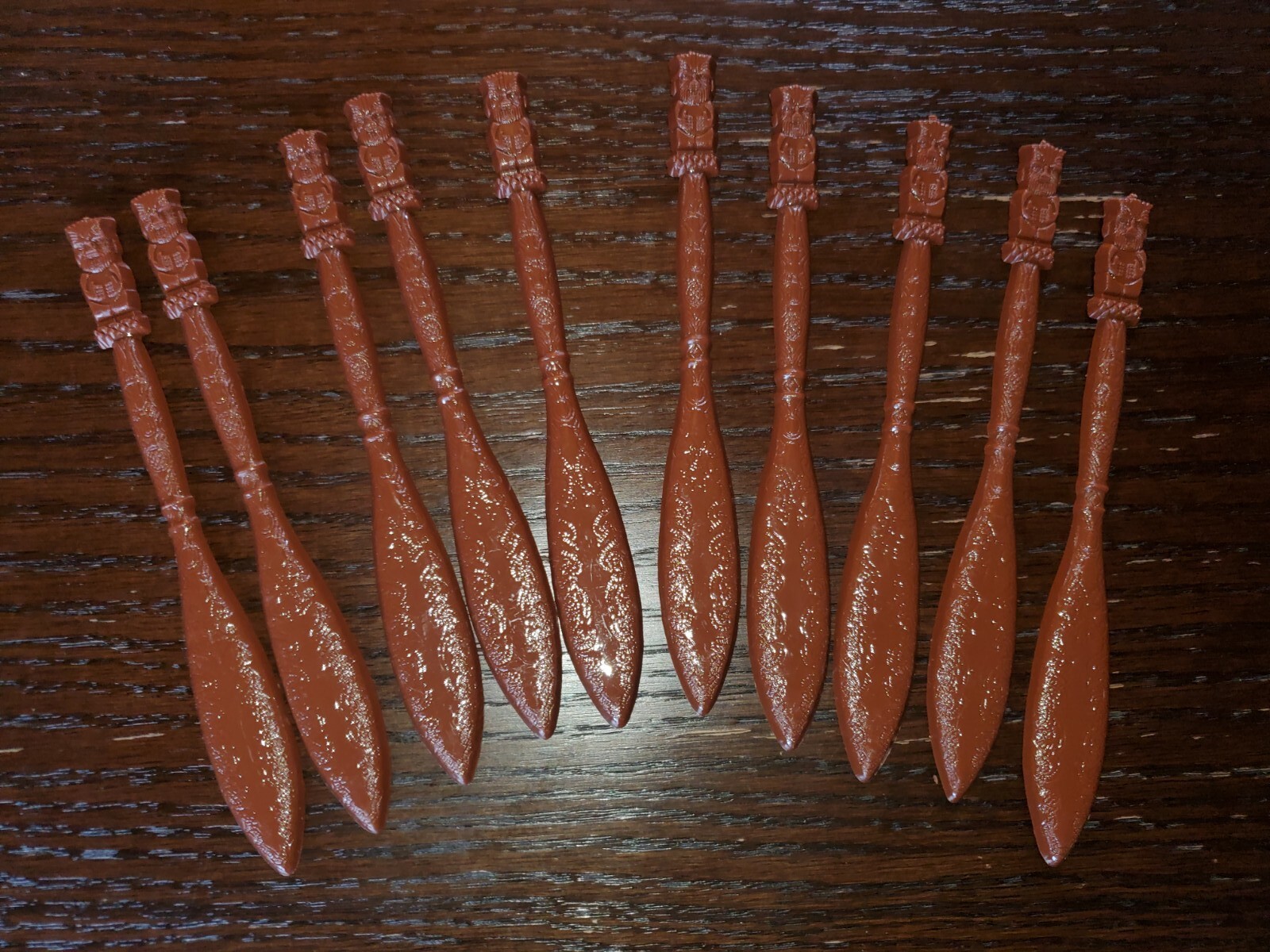 Tiki Bar Mix Drink Swizzle Stick Lot Of 20 6” long Trader Vic's paddle design