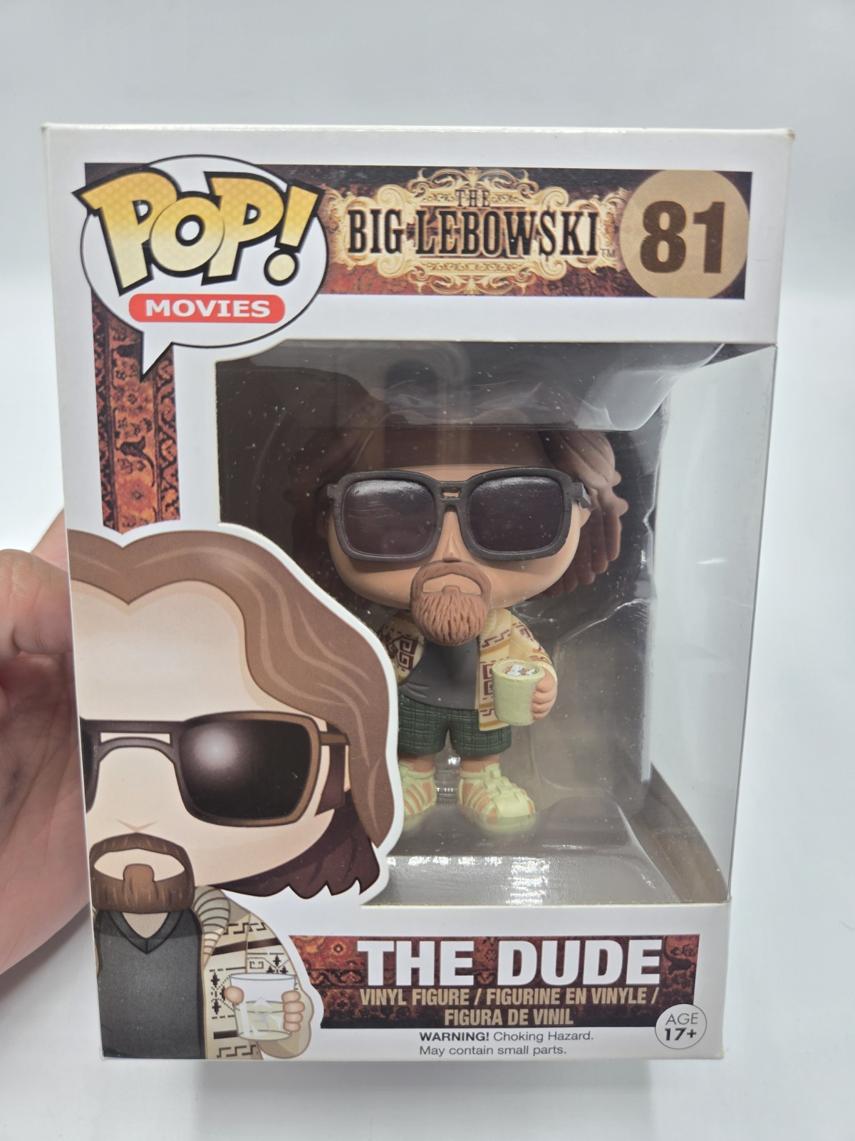 Funko POP The Big Lebowski The Dude #81 (Vaulted) New Shelf Wear W/protector