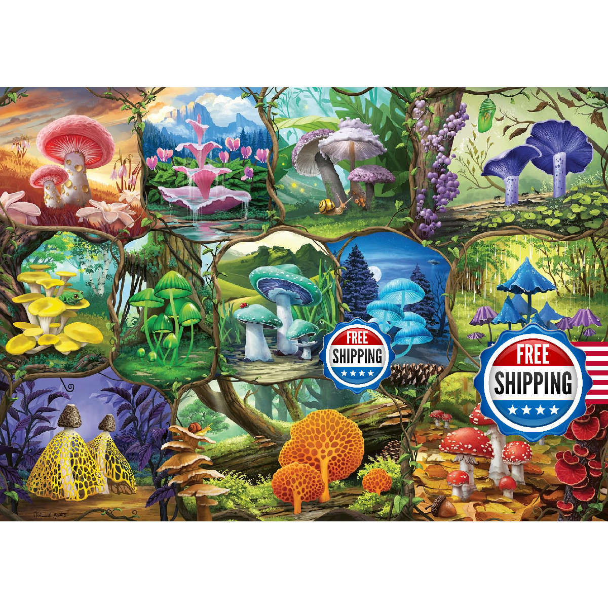 Ravensburger Beautiful Mushrooms 1000 Piece - Interlocking Fit