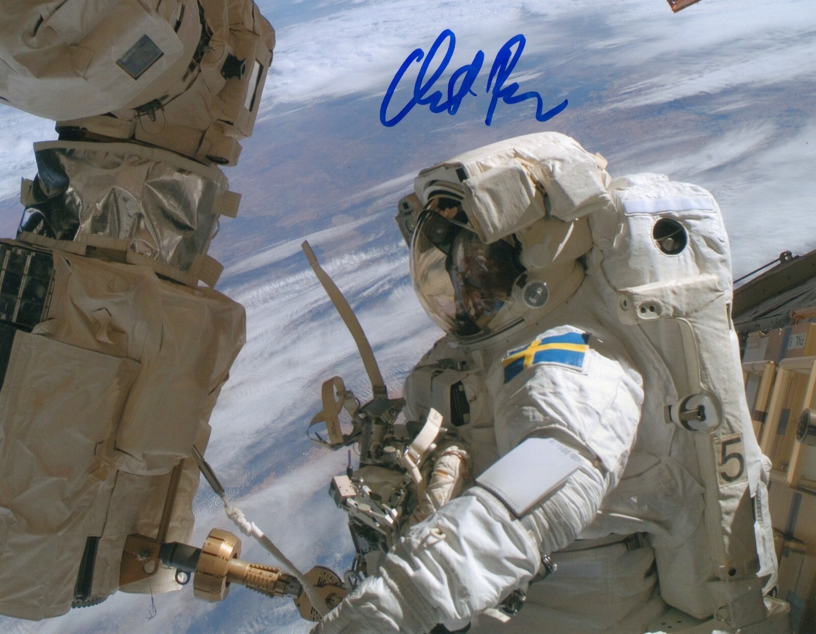8x10 Original Autographed Photo of Swedish Astronaut Christer Fuglesang