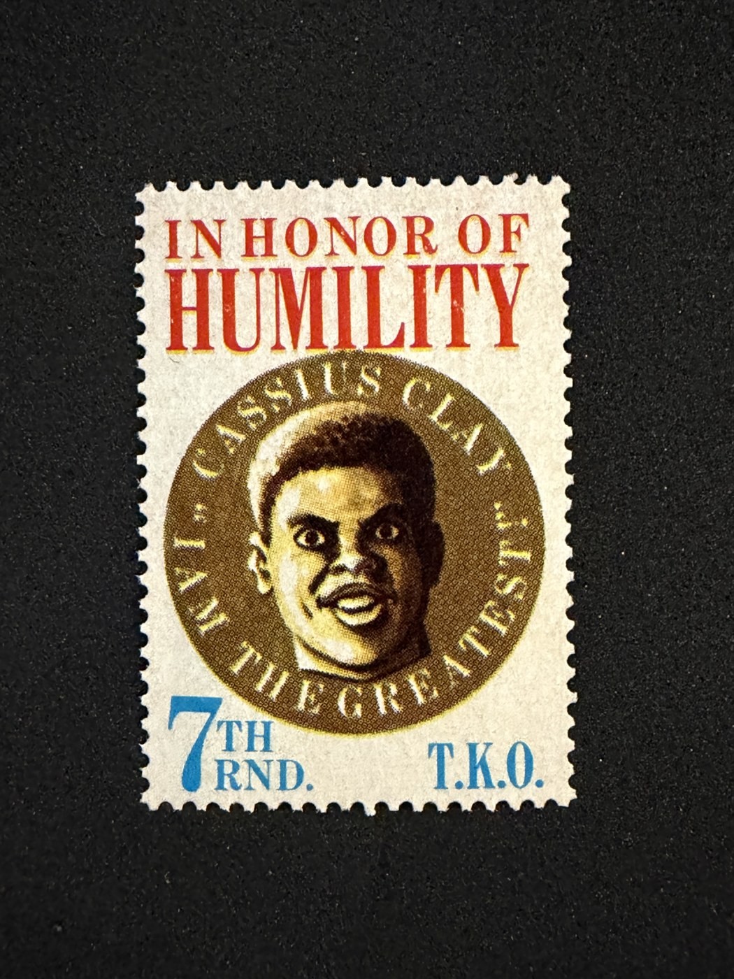 1964 Mad Magazine Cassius Clay Stamp In Honor of Humility I Am The Greatest