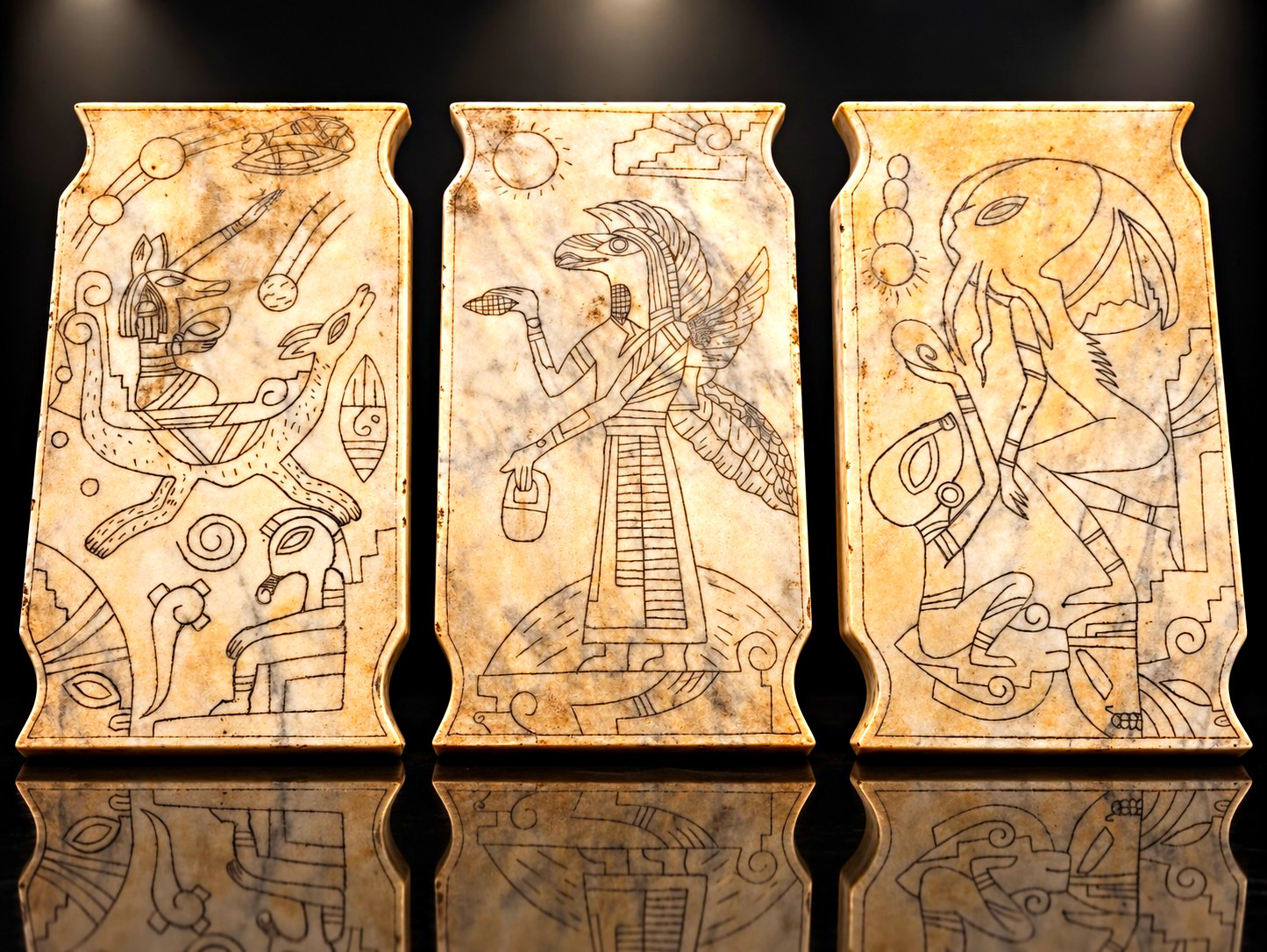Ojuelos 3 Master Tablet Set 6 Scene Deity Glyph Archive Anubis Nisroch Cthulhu
