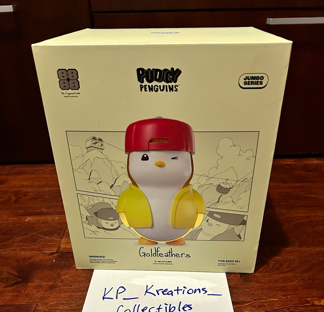 Pudgy Penguins Jumbo Series Goldfeathers Collectible Vinyl Figure #484/8888