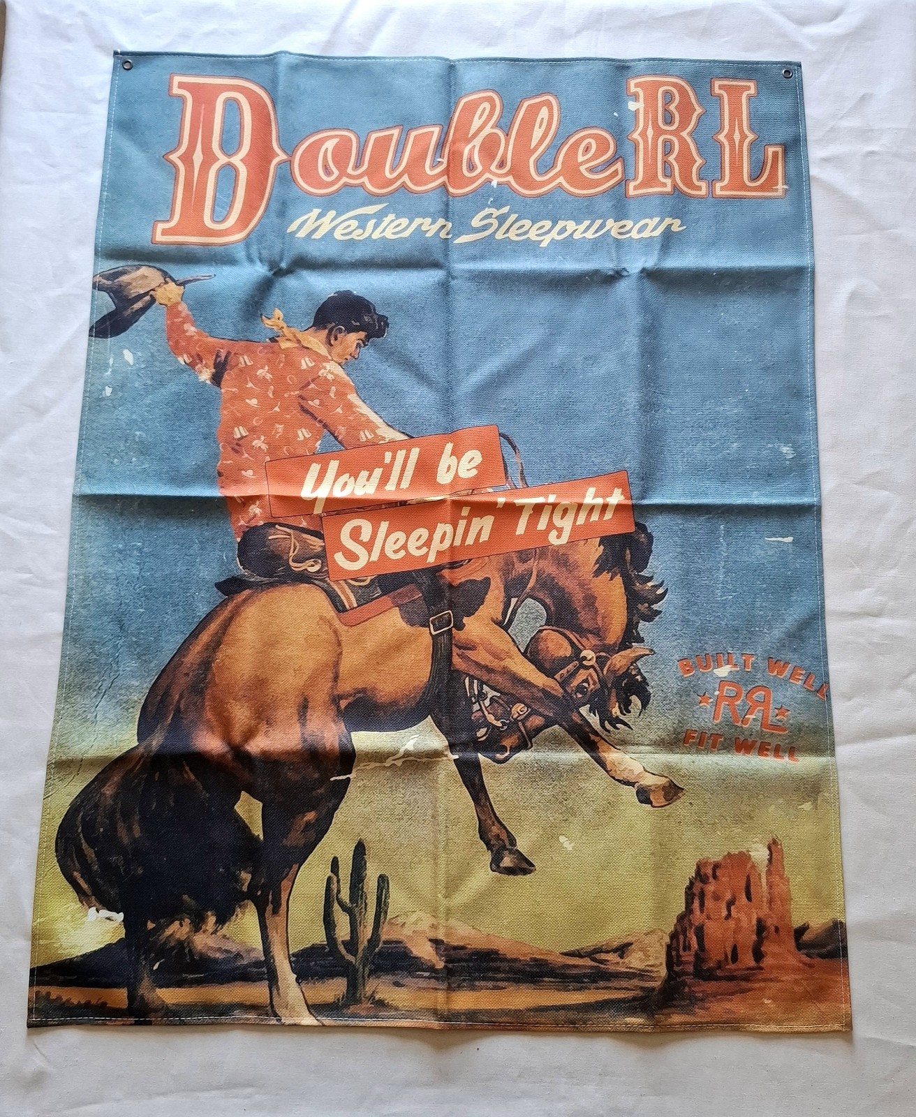 RRL Ralph Lauren Double RL Western Country USA Cowboy Canvas Banner 100x75cm