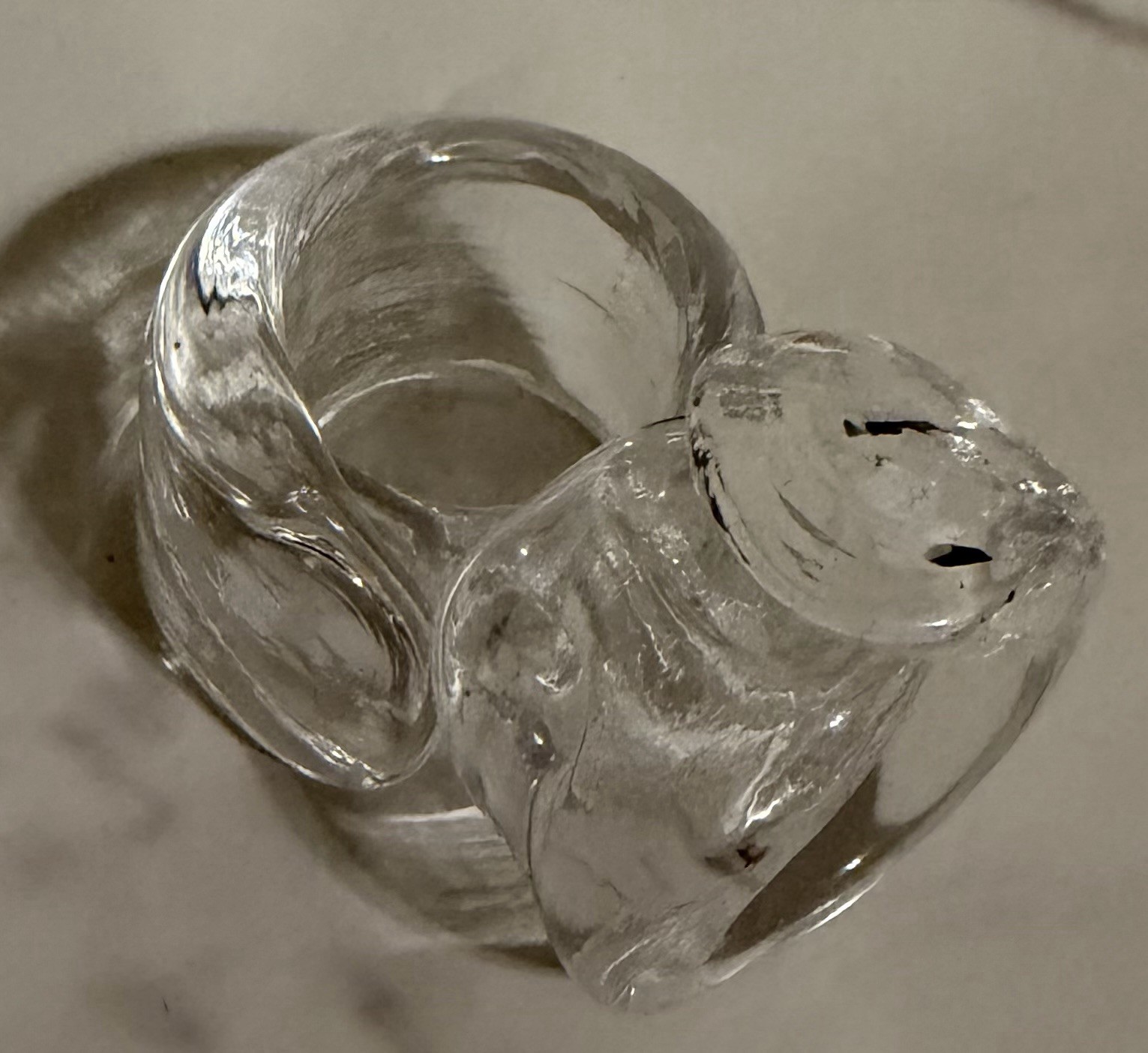 Simon Pearce Ascutney Handblown Clear Glass Napkin Rings – Set of 2