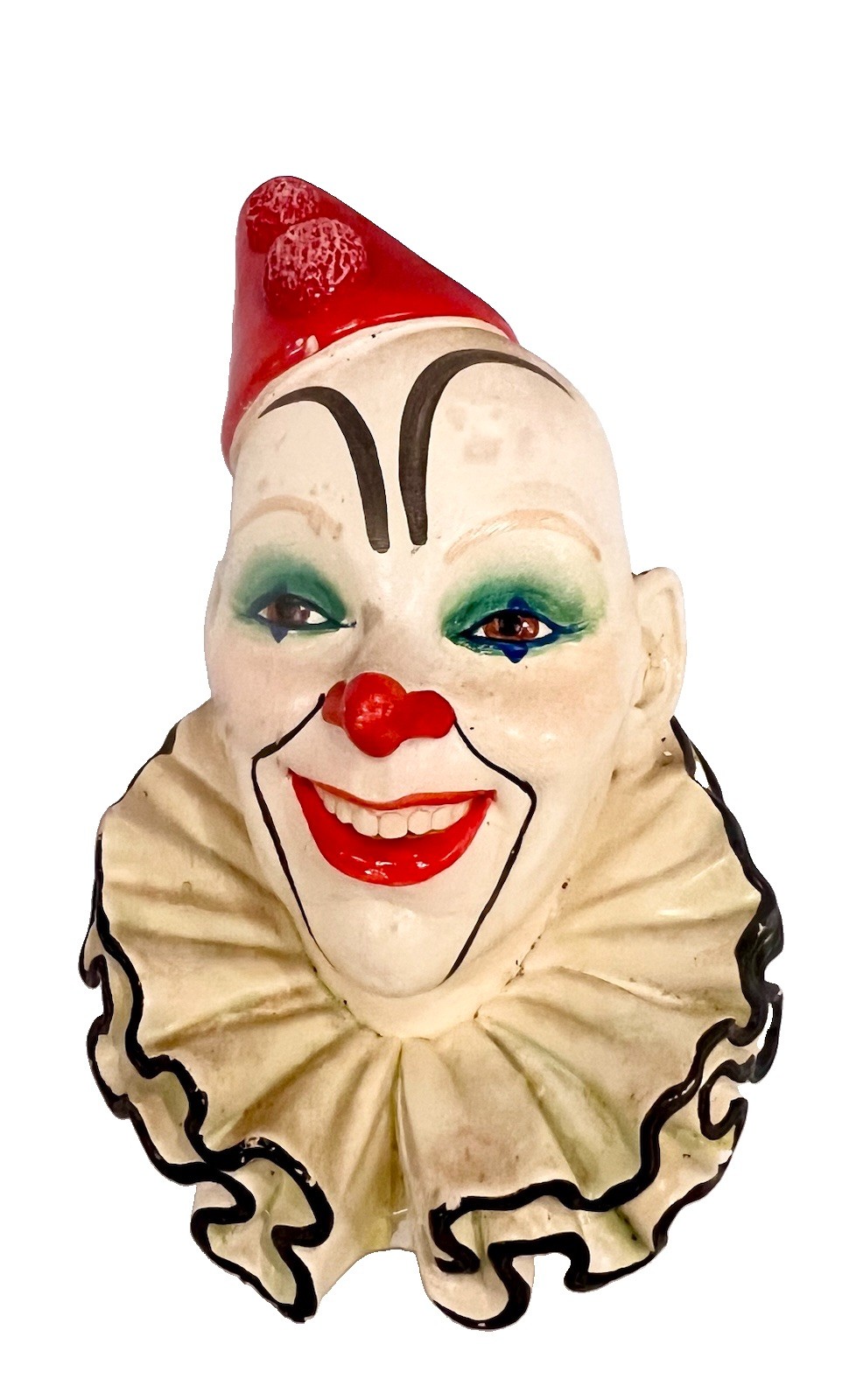 Clown Face Plaque Sculpture Legend Products Bossons Chalkware F. Wright Clown #5