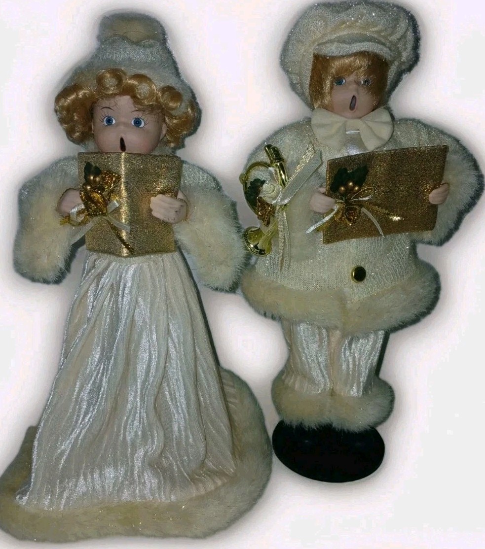 Vintage Christmas Caroler Figurine Set Winter Choir Holiday Decor