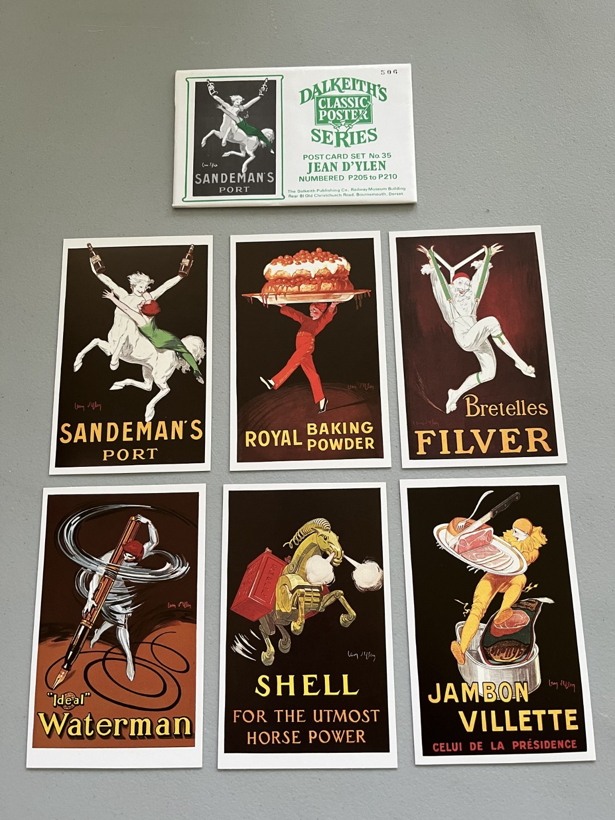 Set of 6  DALKEITH  Postcards - Advertising CLASSIC POSTERS - JEAN   D\'YLEN  Art