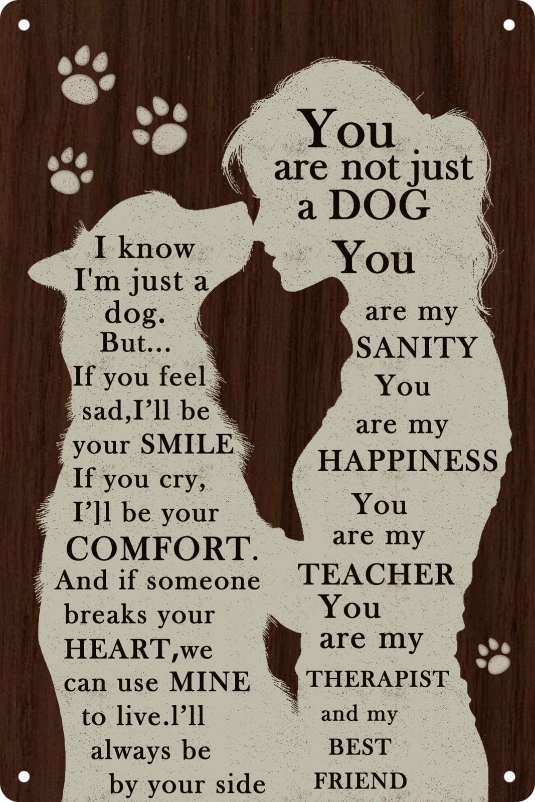 Funny Retro Metal Tin Sign I Know I\'M Just A Dog Bathroom Decor Poster Wall A...