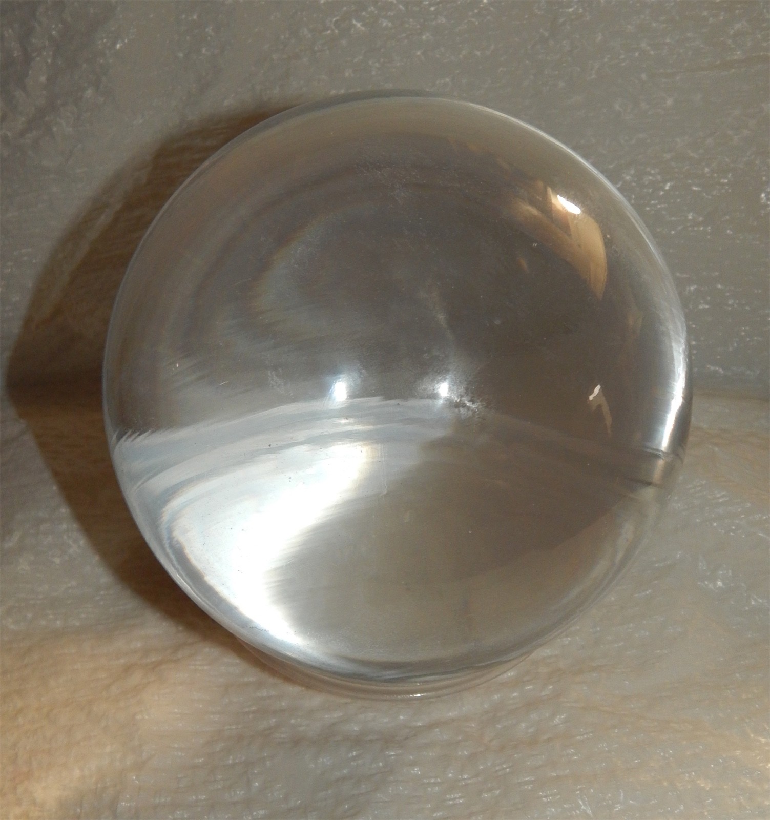 Vintage Big Clear Glass Round Healing Sphere Ball 5\
