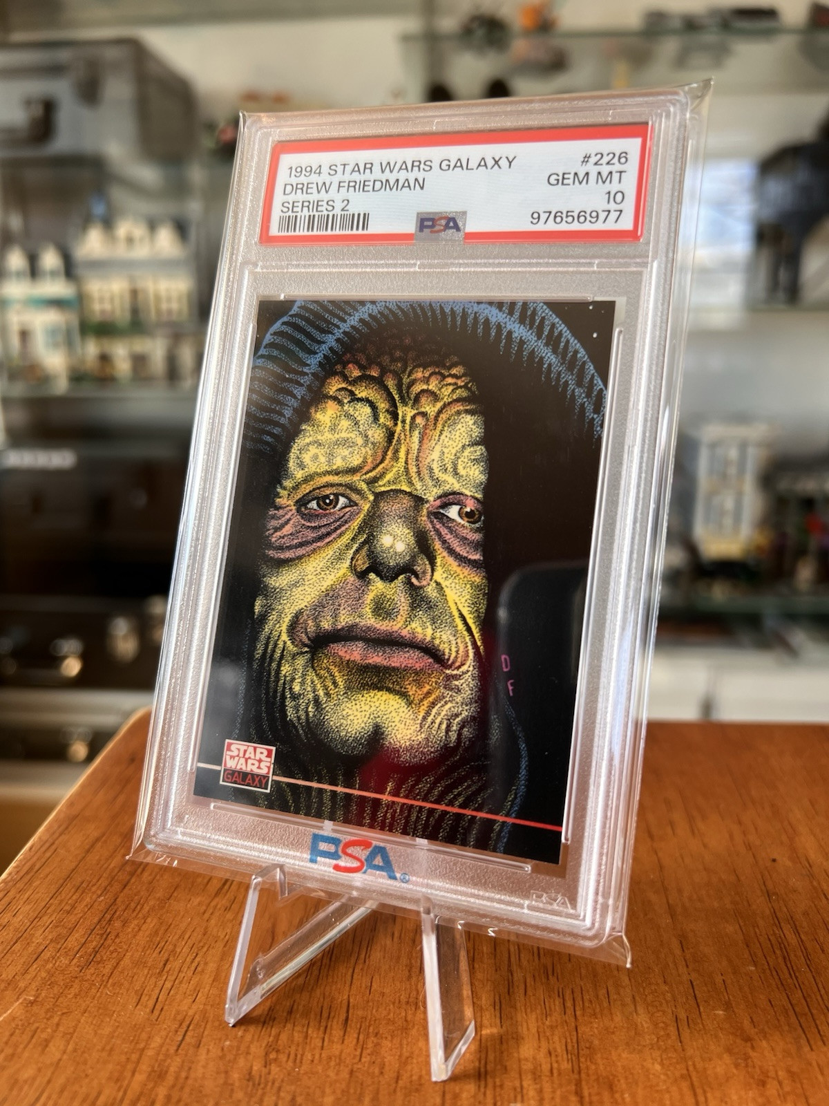 Vintage 1994 PSA 10 Star Wars Galaxy Series 2 Emperor Palpatine “Up Close” #226