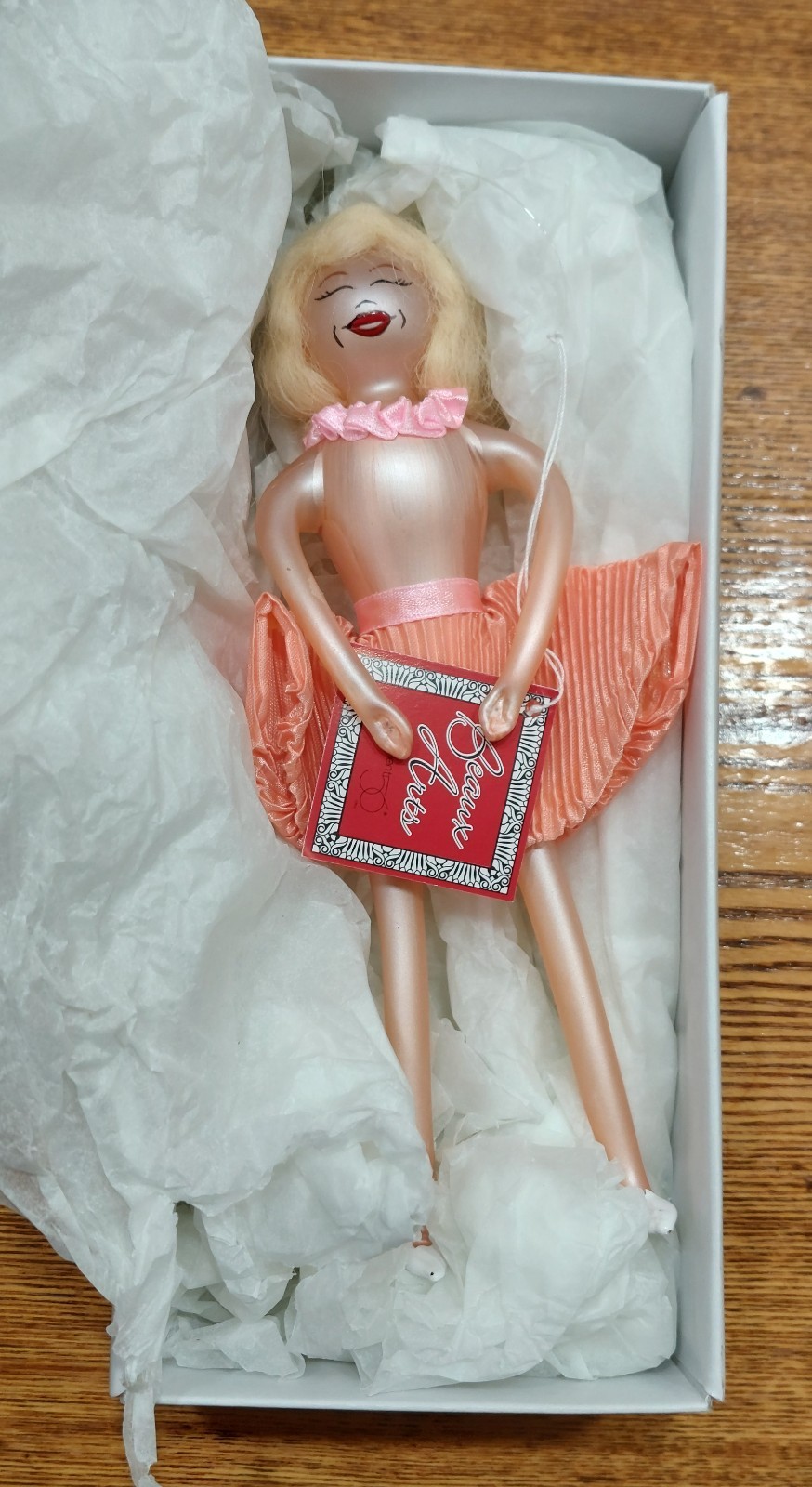NOS Vtg Dept 56 Beaux Arts Handblown Glass Starlet Ornament w/Original Box 18587