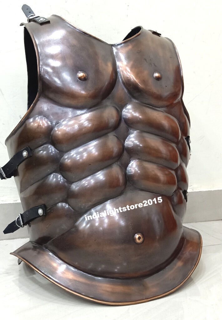 Antique Style Medieval Corinthian Muscle Cuirass Armor Copper Finish Greek Warri