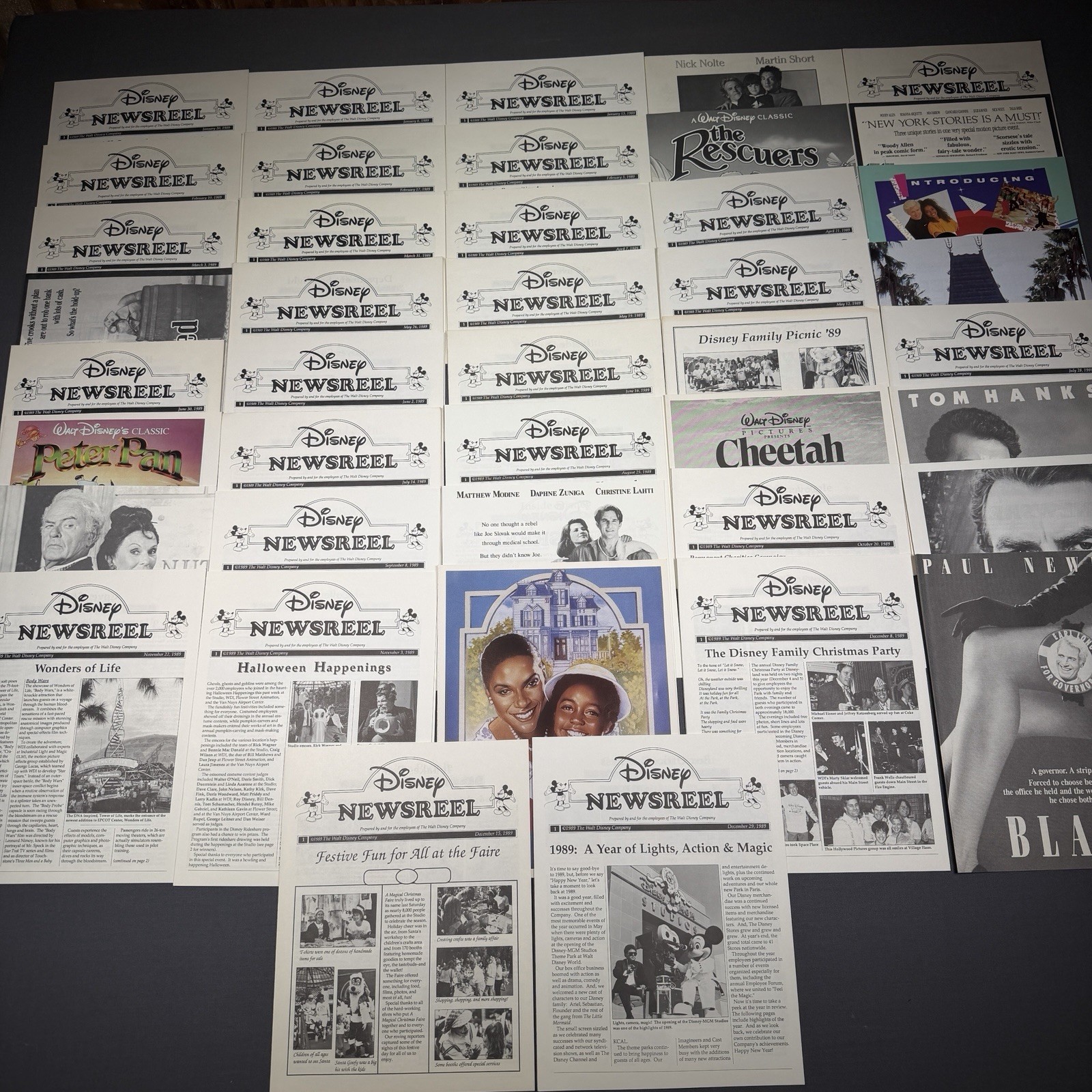 Disney Newsreel Employee Newsletter 1989 Lot Of 42 Issues Cast Member Exclusive
