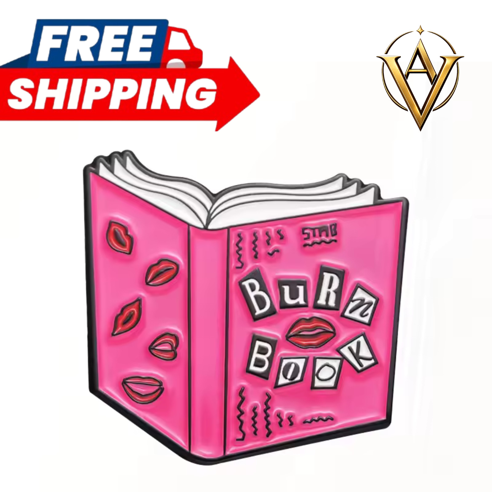 Burn Book Enamel Pin Mean Girls Collectible Lapel Badge Gift 