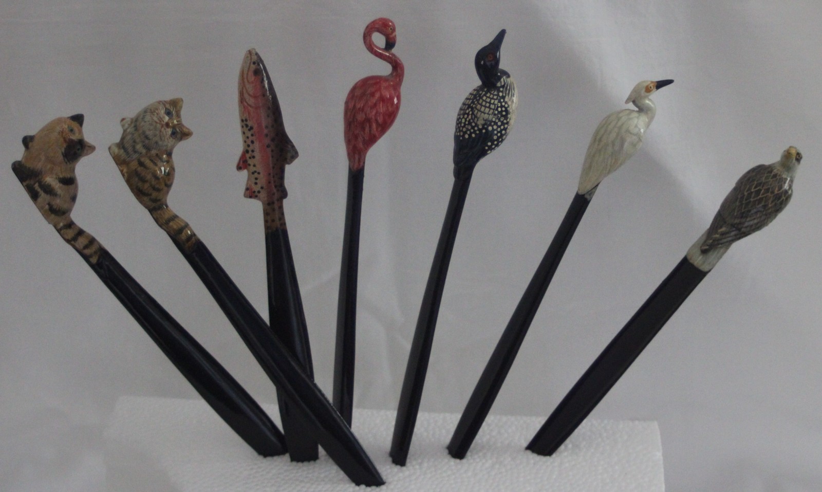 Set of 7 ~ Animal-Bird ~ Hand Painted Letter Openers ~ Set of 7 ~ Animal-Bird ~ Hand Painted Letter Openers ~