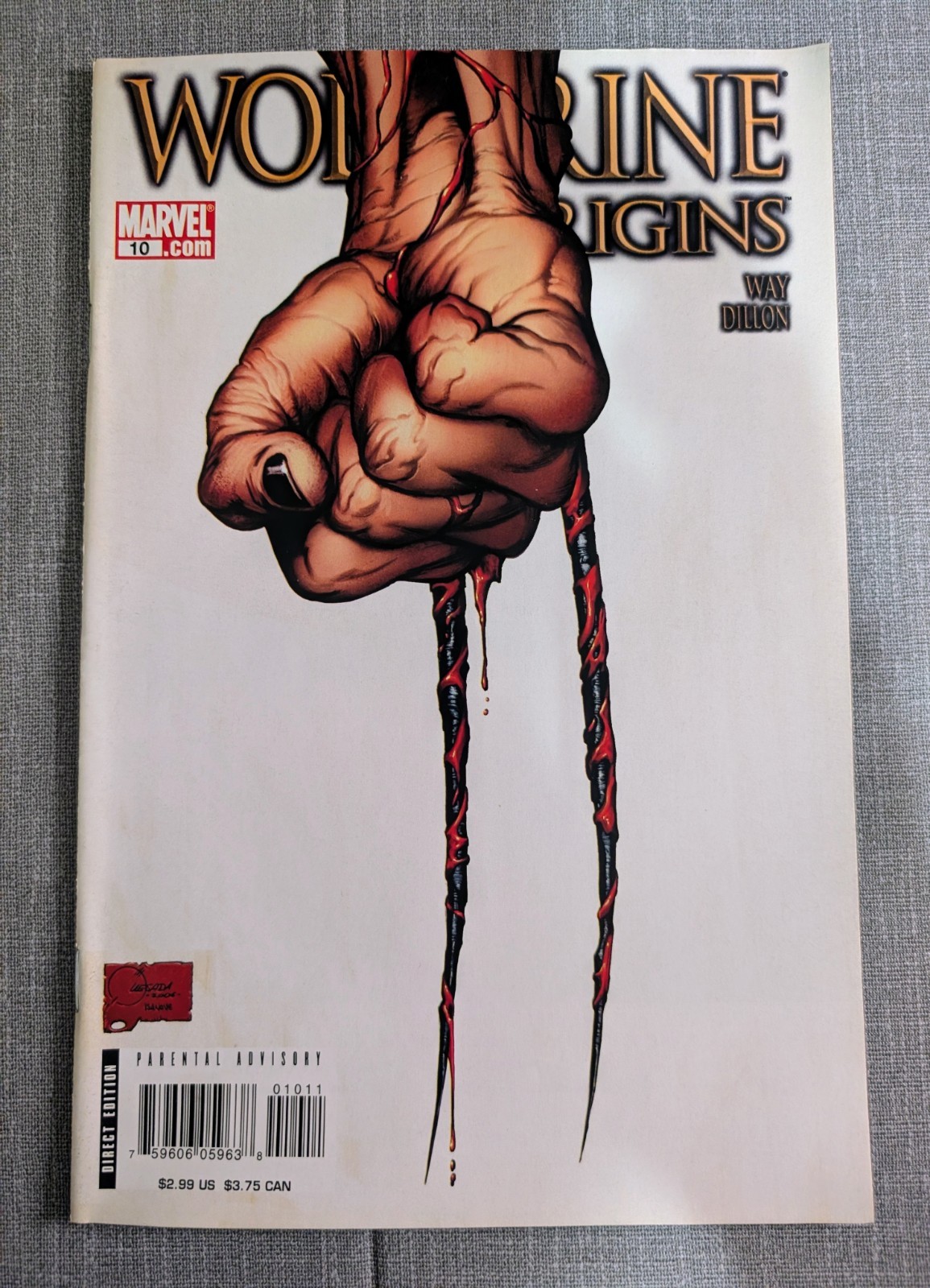 WOLVERINE ORIGINS 10 1ST FULL APP DAKEN QUESADA CLAW VARIANT MARVEL 2007 VF