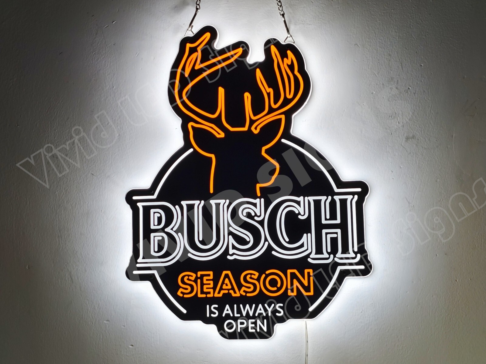 Deer Season Is Always Open Beer Lager Vivid LED Neon Sign With Dimmer 20\