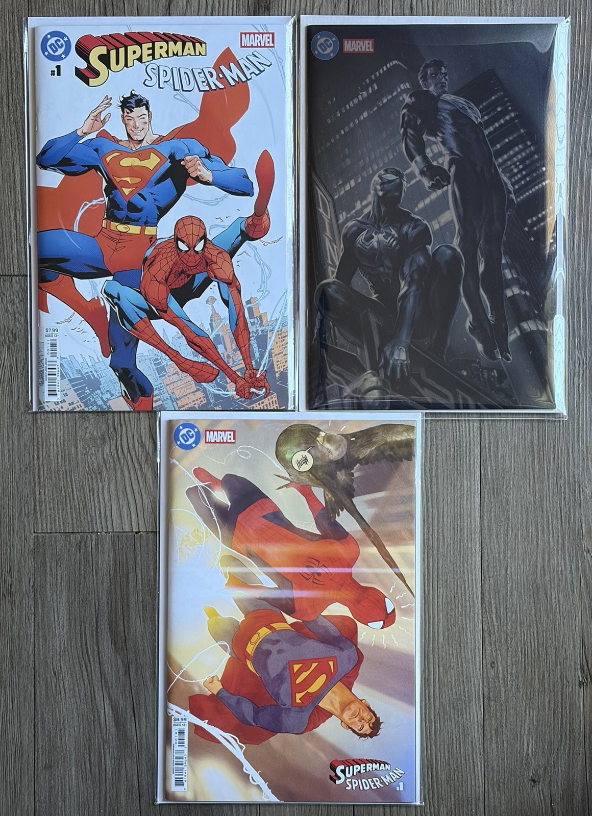 DC/Marvel Superman/Spider-Man #1 - Cover A & Dell’Otto Foil + Gerads Variants NM