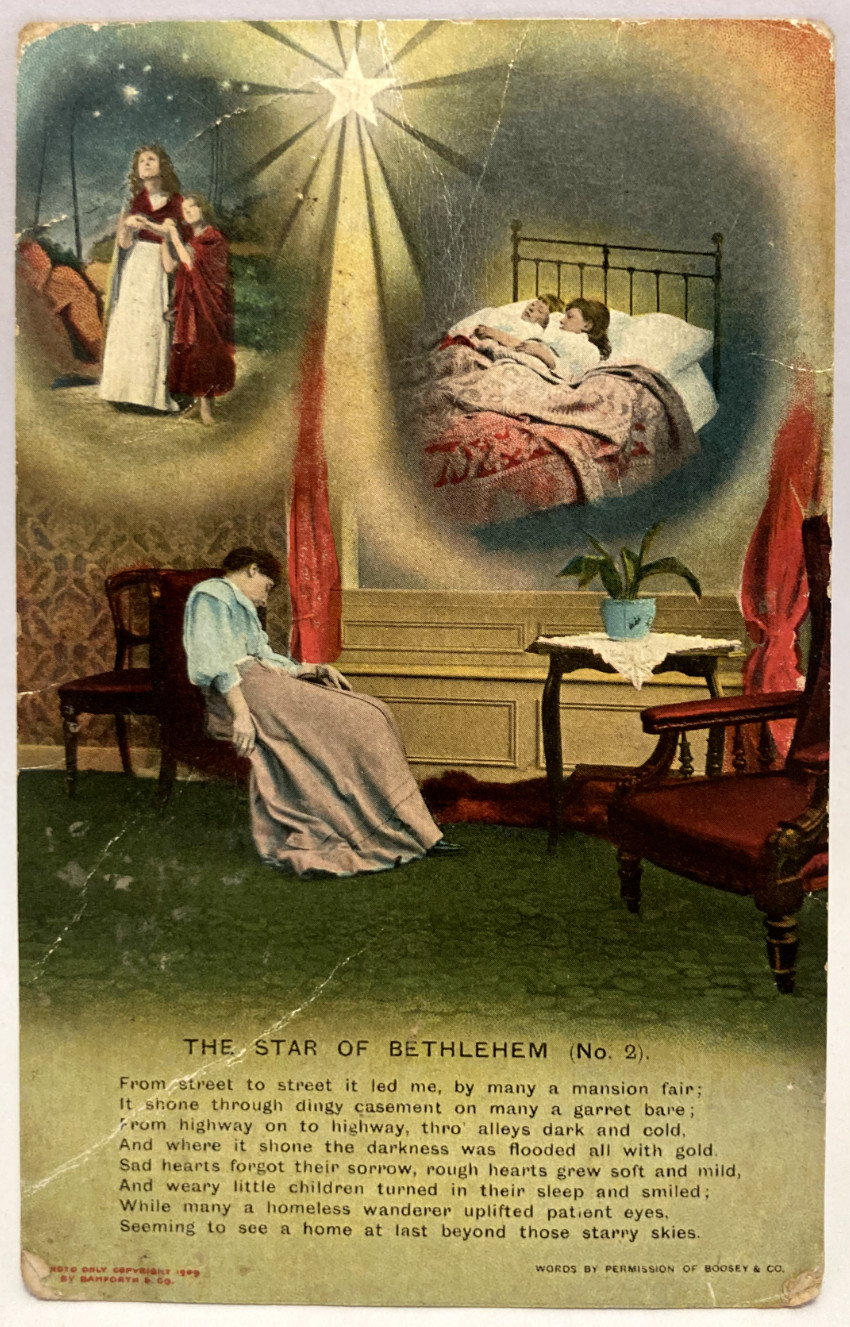1909 The Star of Bethlehem No. 2 Vintage Bamforth Postcard