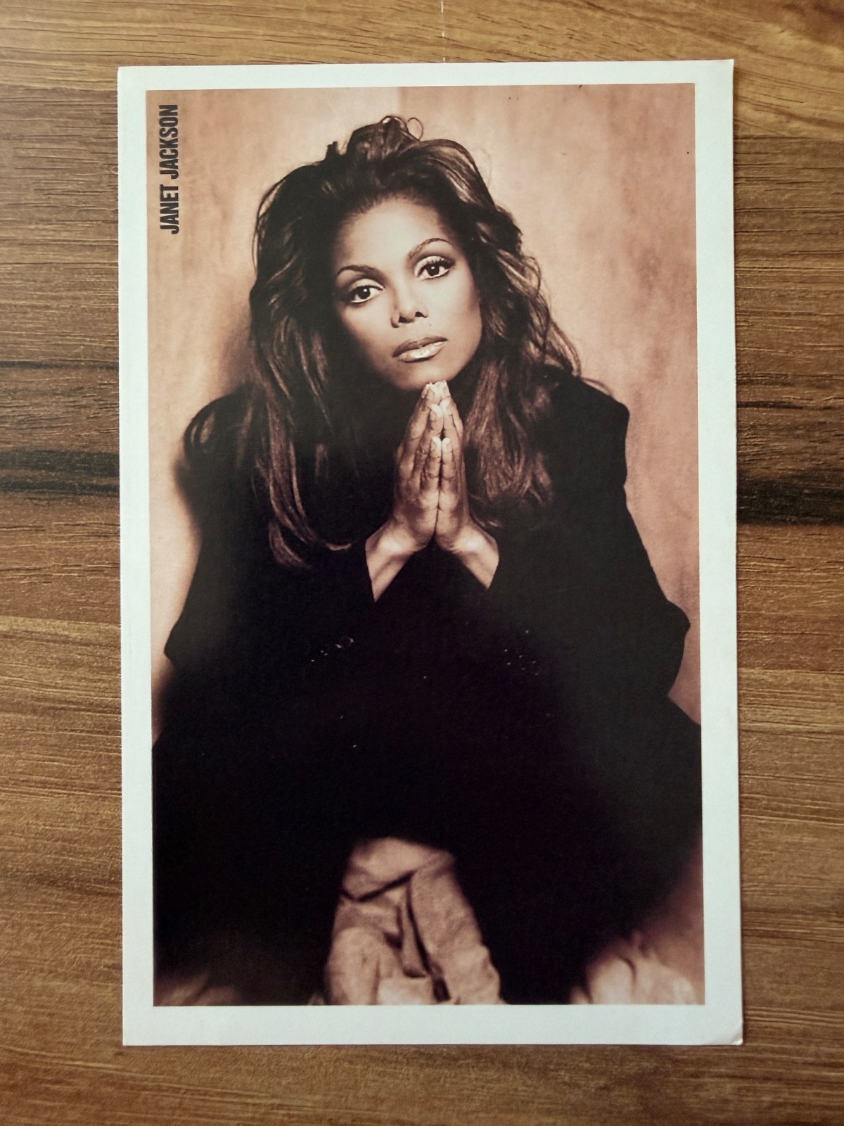Janet Jackson Vintage Turkish Promo Card Rare Pop R&B Collectible Magazine Card