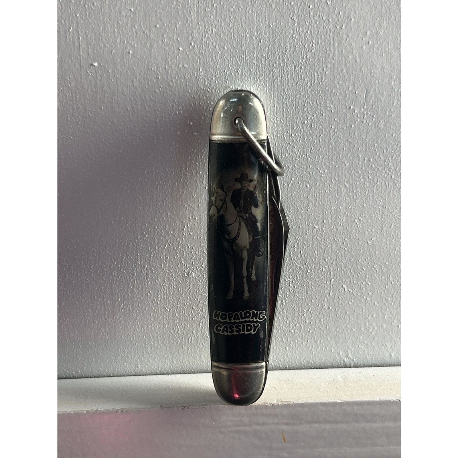 Hopalong Cassidy Pocket Knife Black Multi Tool Hammer Brand Imperial Vintage
