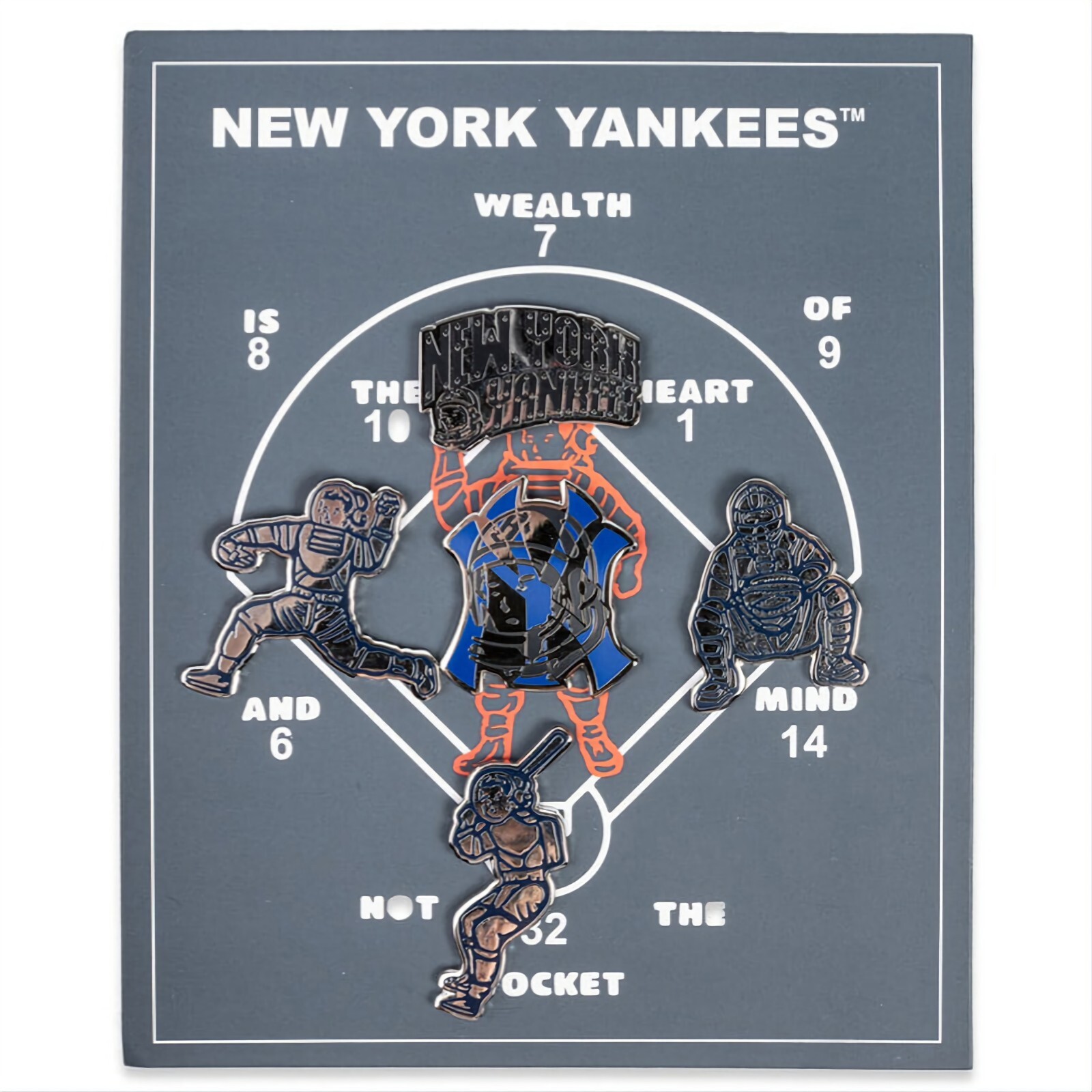 ⚡RARE⚡ BILLIONAIRE BOYS CLUB x PHARRELL NY YANKEES BBC PIN SET *BRAND NEW* LE ⚾️