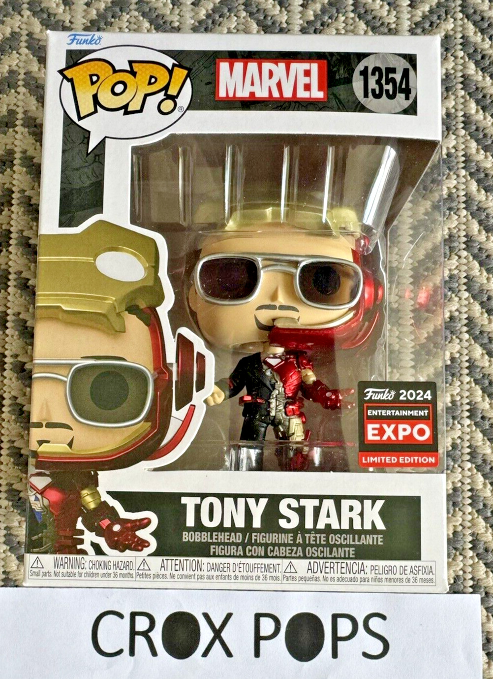 TONY STARK EXPO MARVEL 1354 Funko Pop Vinyl New in Mint Box + Protector