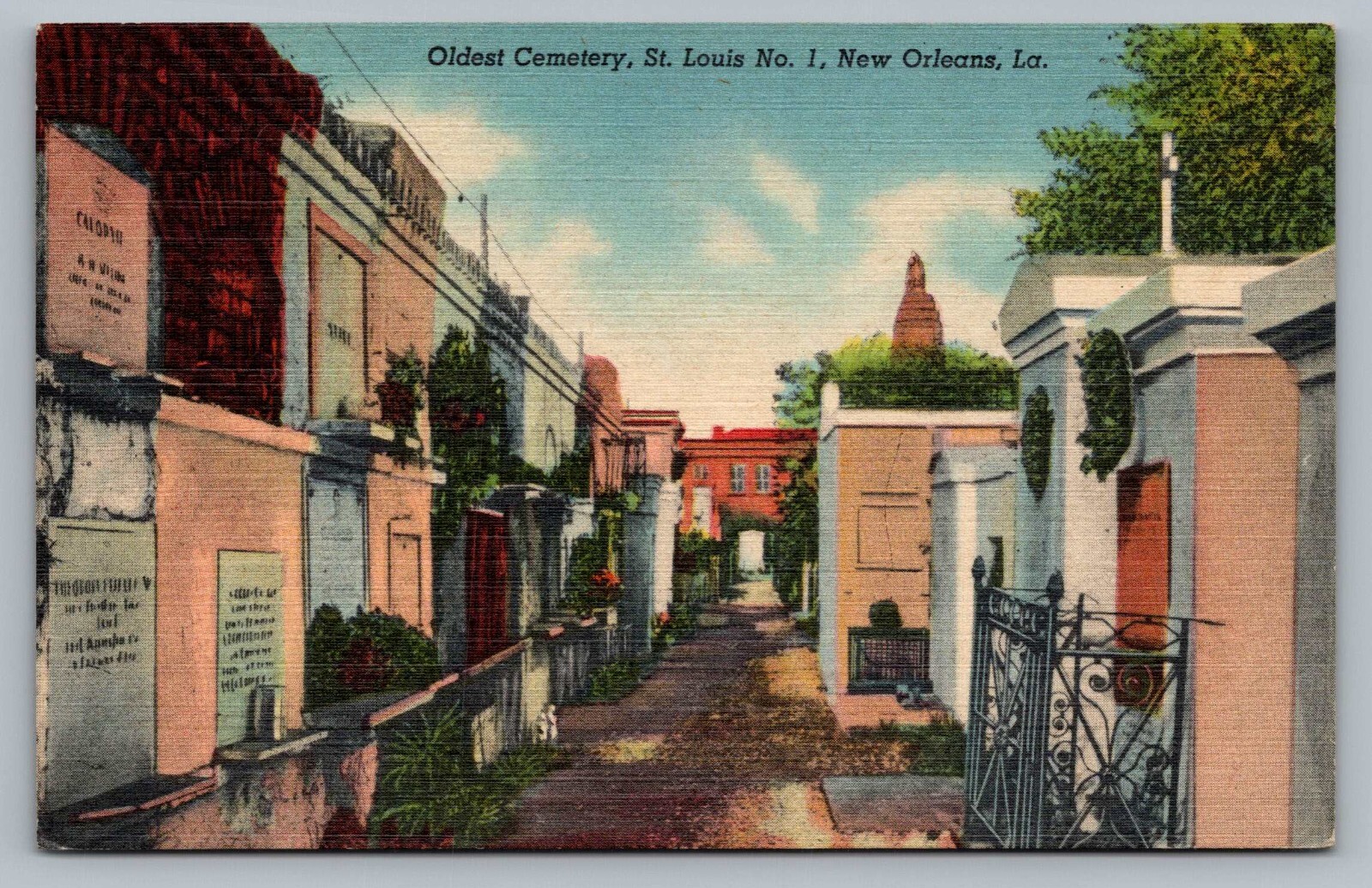 New Orleans LA Oldest Cemetery St Louis No. 1 Paul Morphy Louisiana Postcard A11