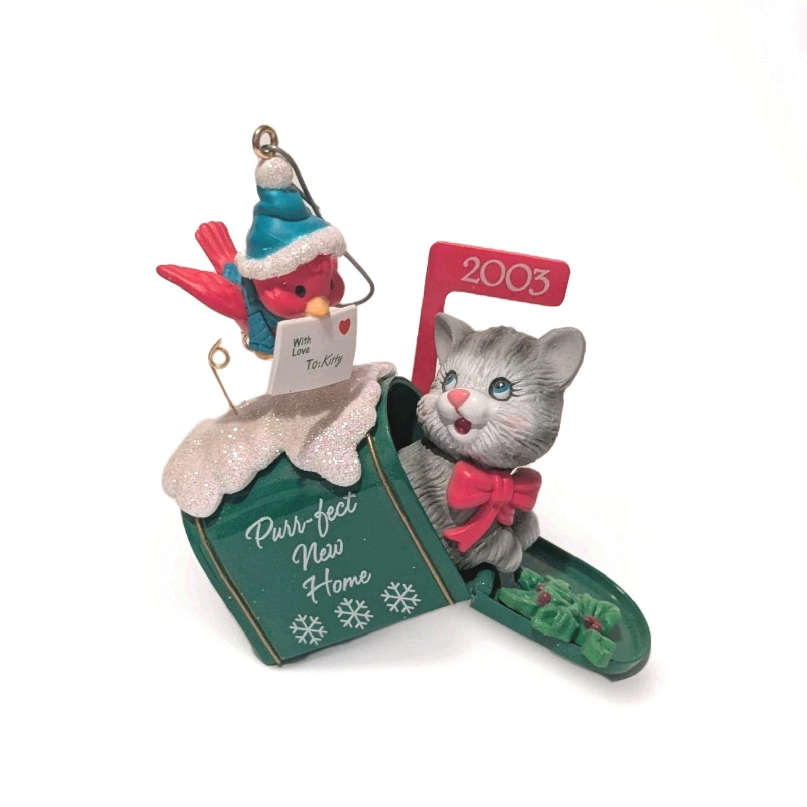 2003 Carlton Cards Heirloom Purr-fect New Home Cat Ornament