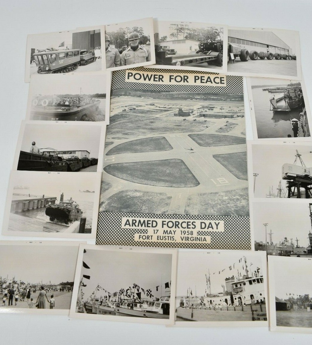 Vintage 1958 Fort Eustis Virginia Armed Forces Day Power Peace Photos & Brochure