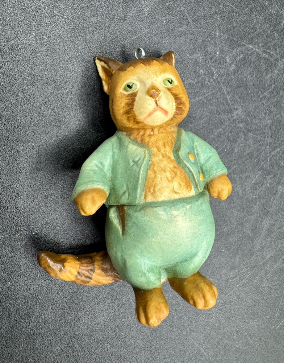 Beatrix Potter Tom Kitten Cat Toriart Anri Italy Christmas Ornament 1980 FWarne