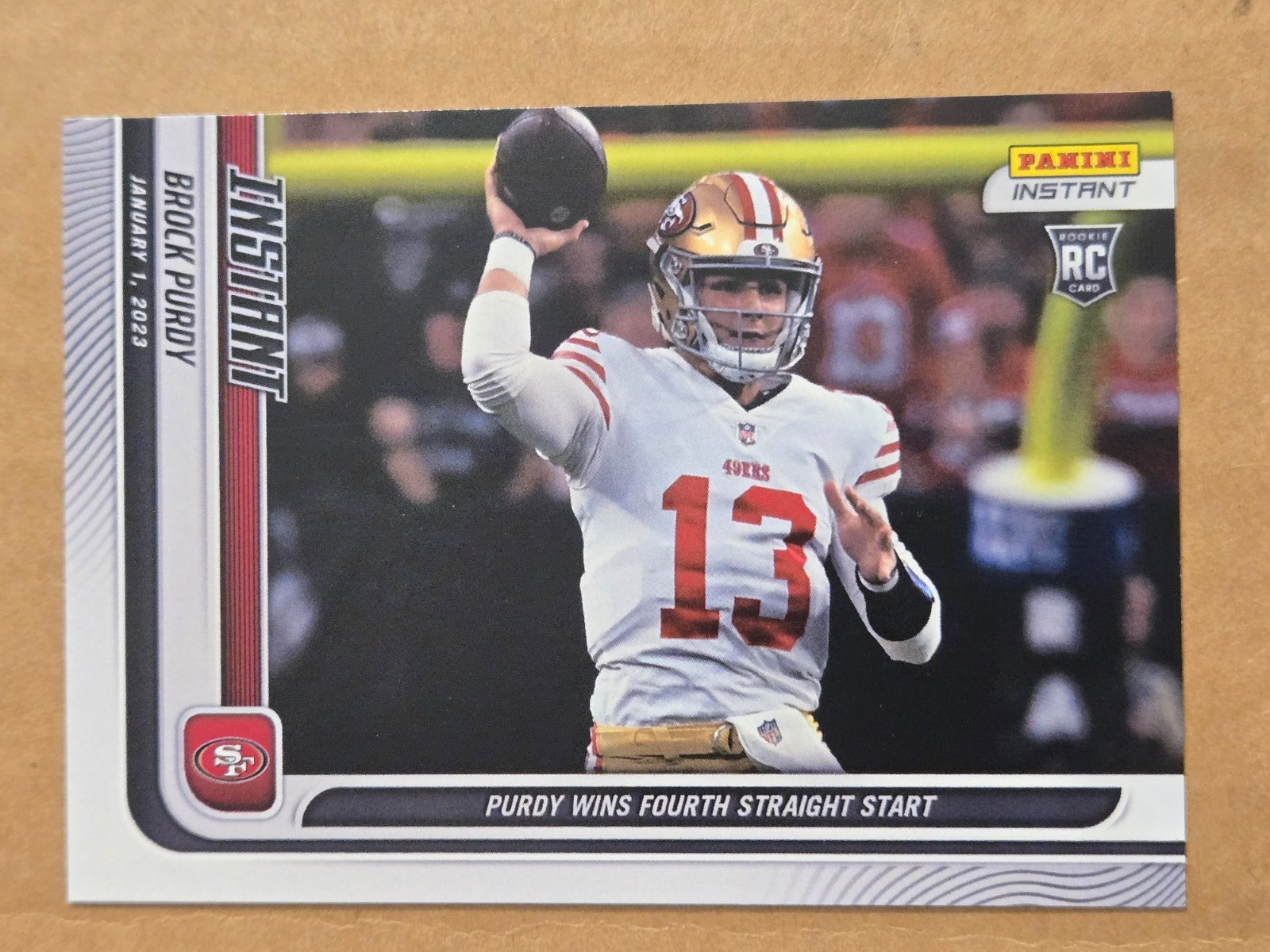 2022-23 Panini Instant Brock Purdy ROOKIE CARD 1/1158 SP 49ers #174 RC