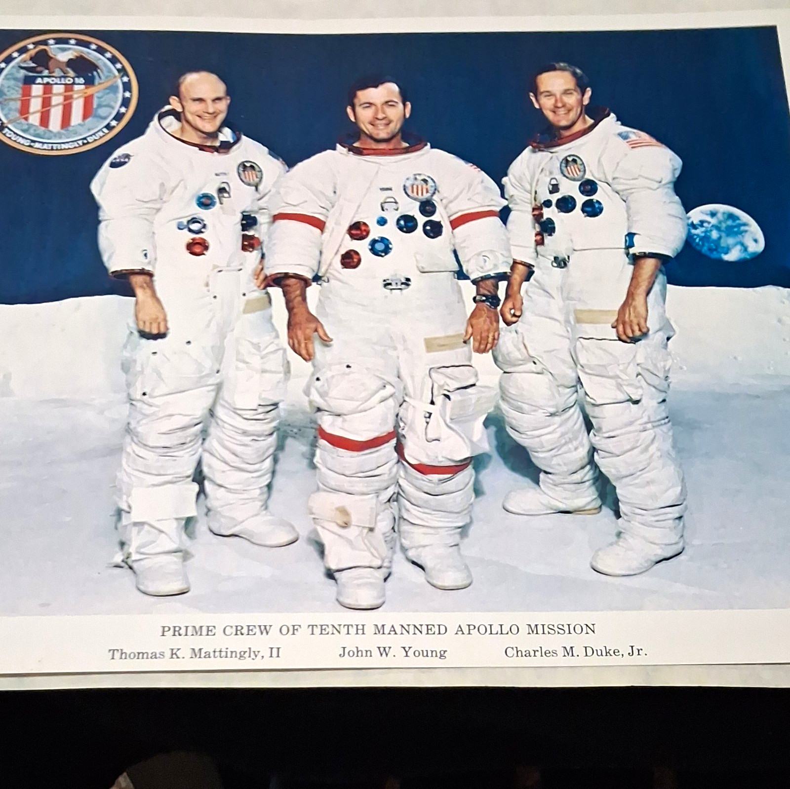 NASA Apollo 16 Certificate of Appreciation & Letter Signed Young Mattingly Duke