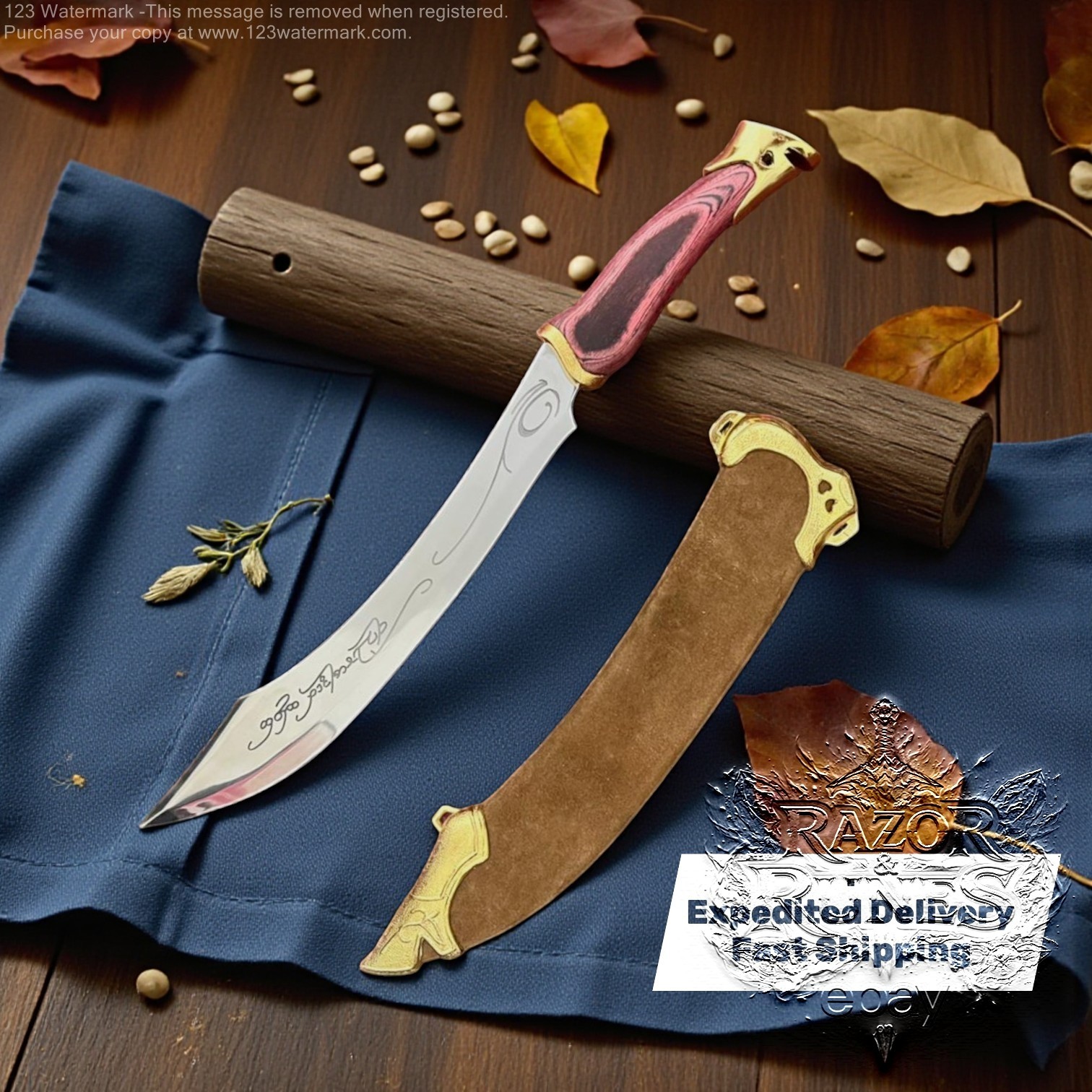 Aragorn's Elven Hunting Knife | The Lord of the Rings with Scabbard Premium Gift