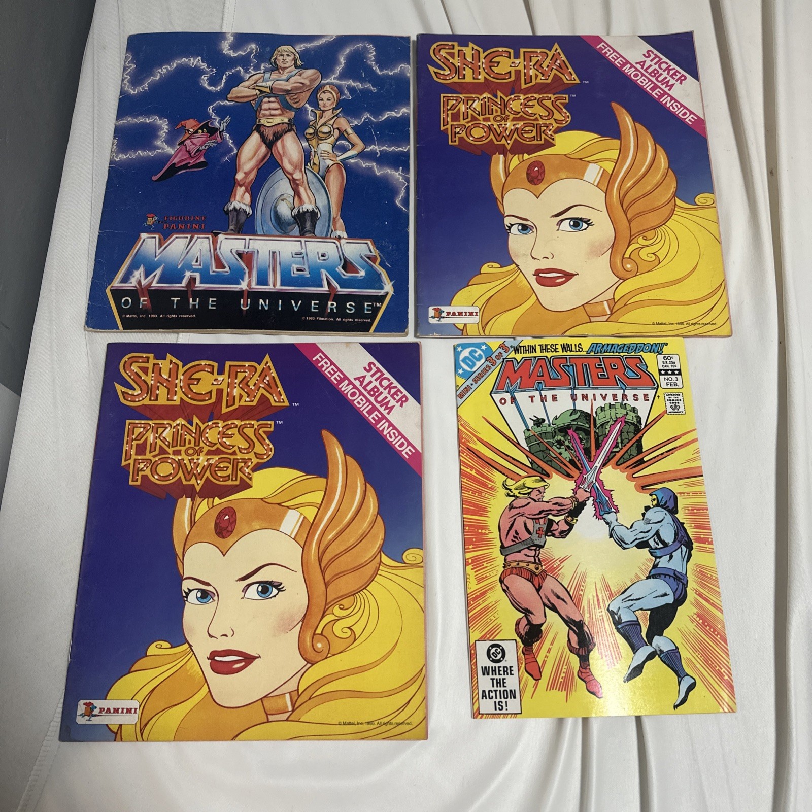 1983 Panini Masters of The Universe He-Man Sticker Book Complete