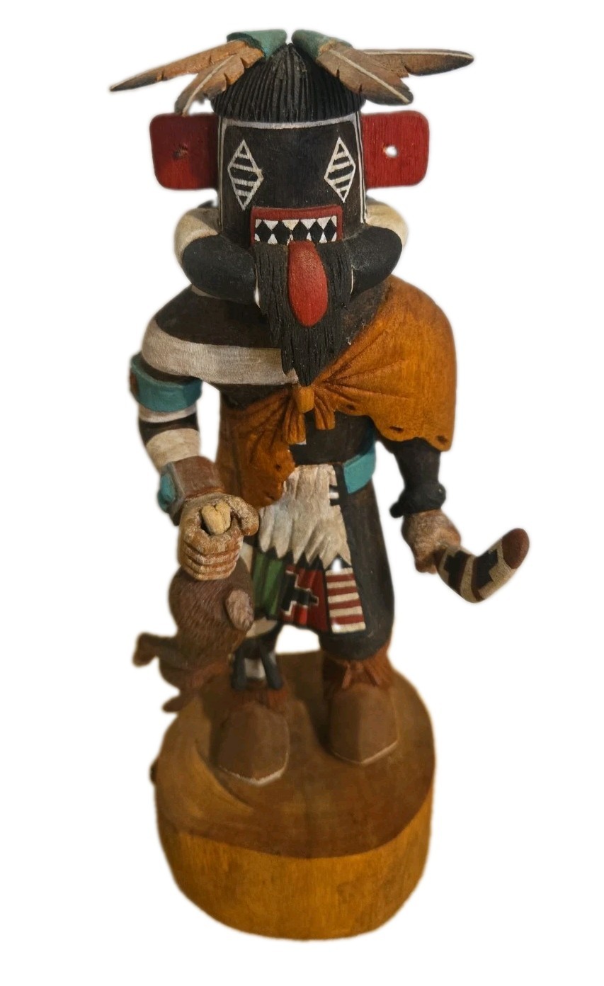 Delbert Haloo Kachina Left-Handed Hunter Animal Skin On Right Shoulder Zuni/Hopi
