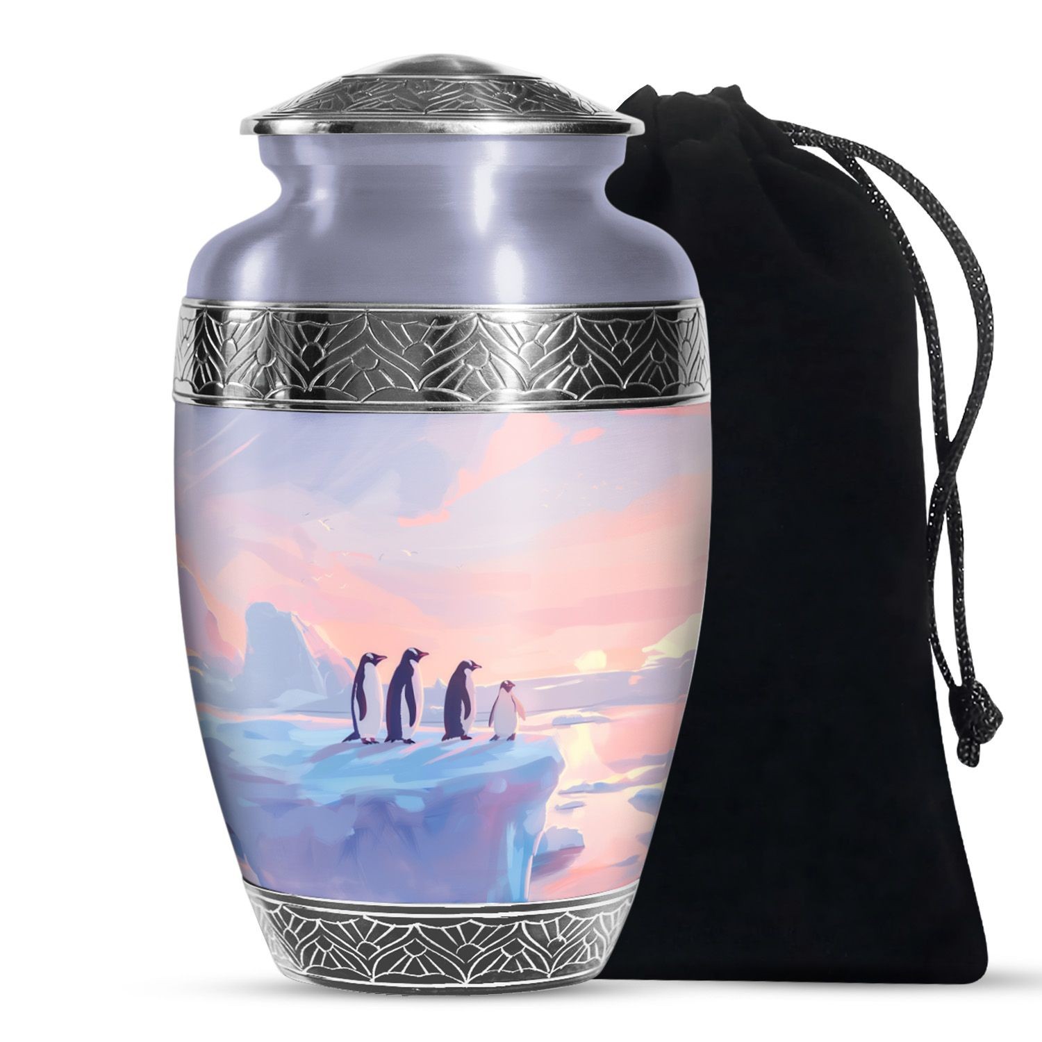 Penguin Chill Cremation Urns for Human Ashes Adult Female & Men (10 Inch)