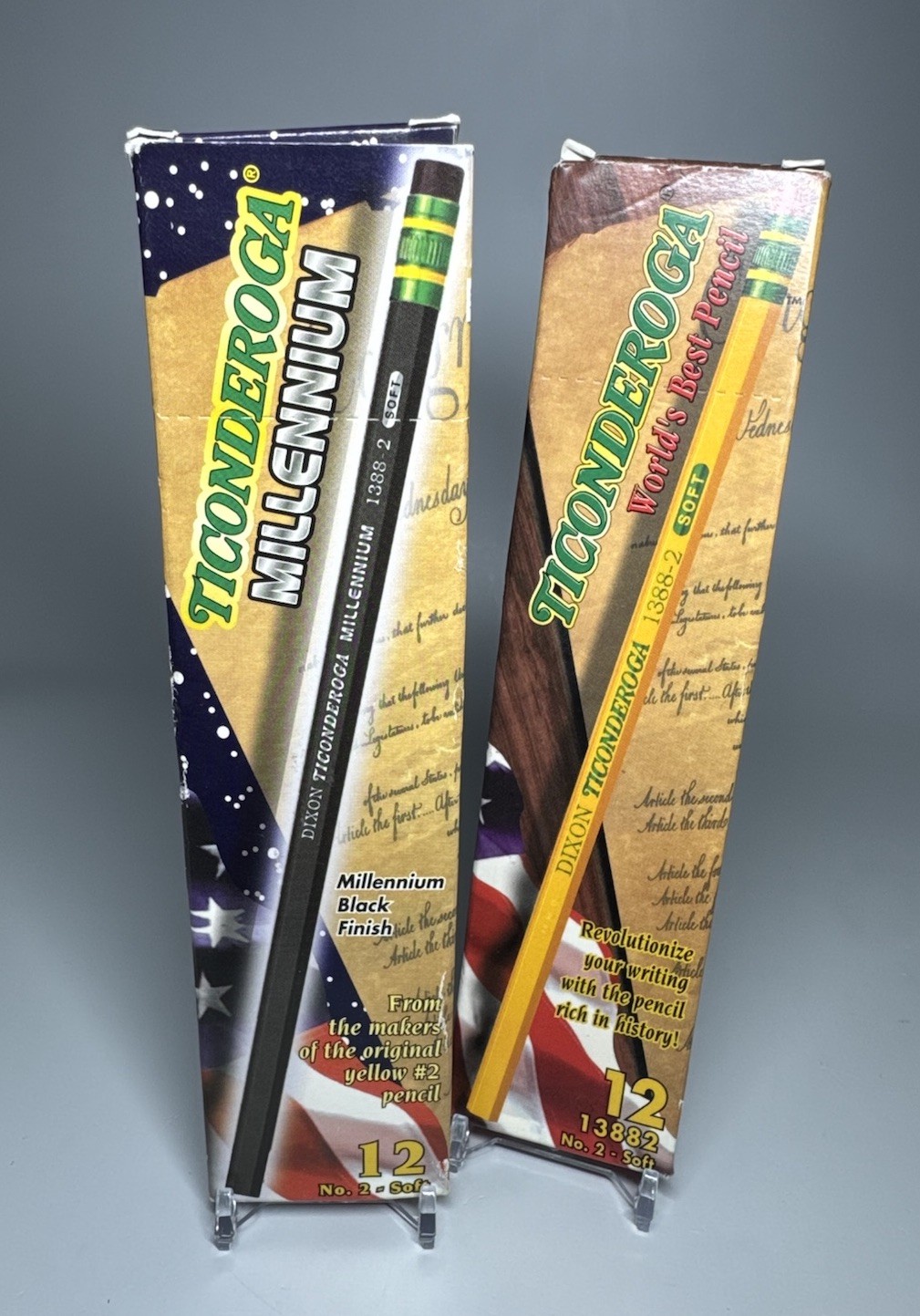 Dixon Ticonderoga Lot Of 2 - Millenium Black Finish & Ticonderoga 1388-2 Soft
