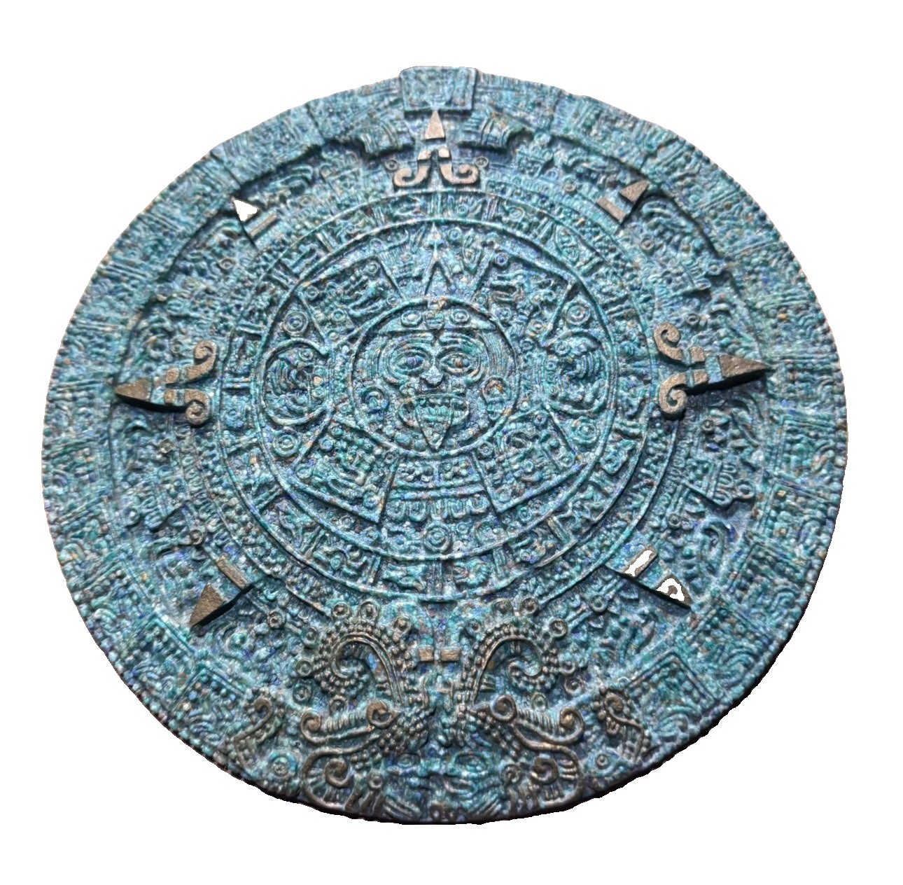 Vintage Zarebski Aztec Mayan Calendar Wall Plaque