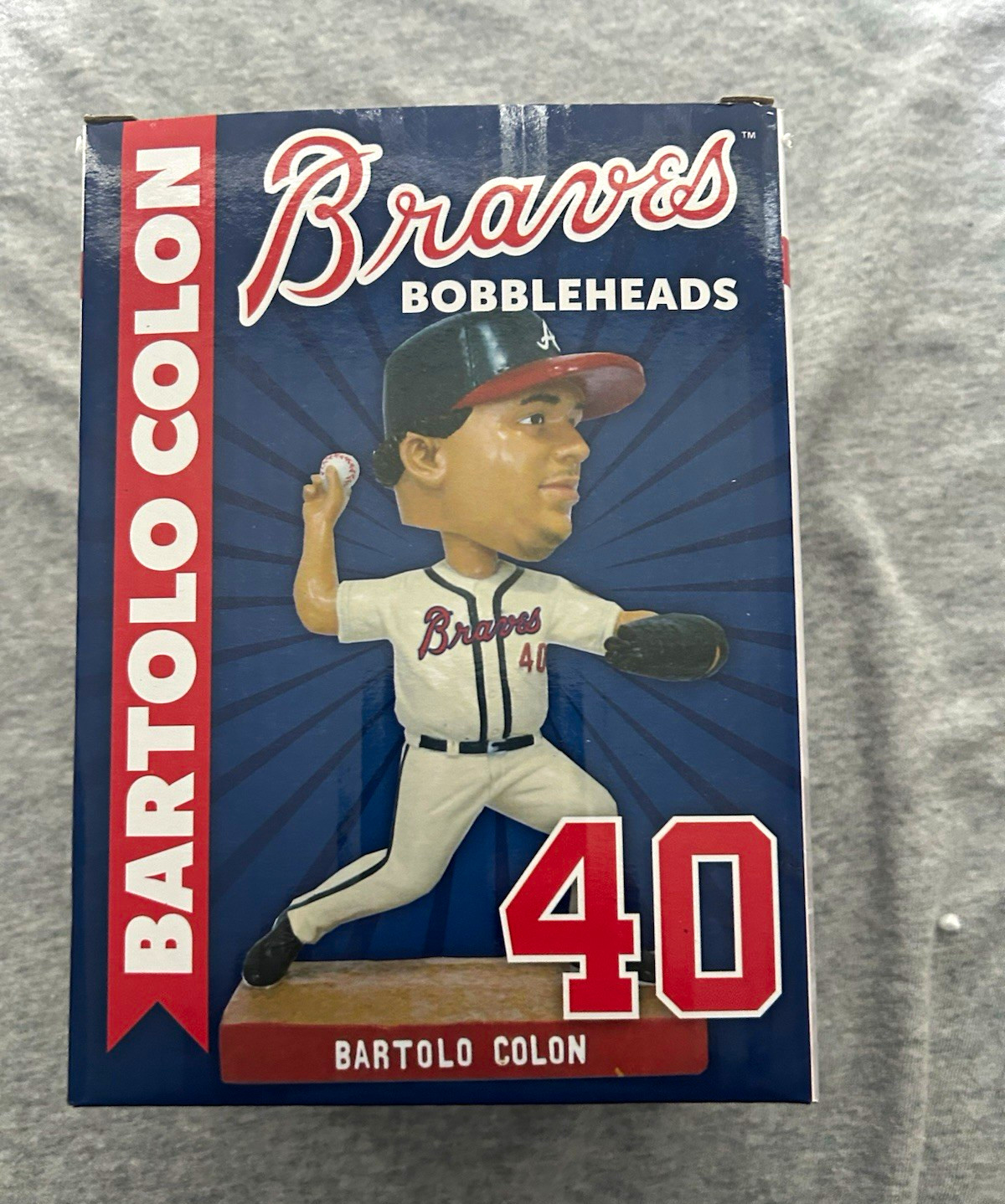 Atlanta Braves Bartolo Colon #40 MLB Baseball Bobblehead 7in Coca-Cola Box