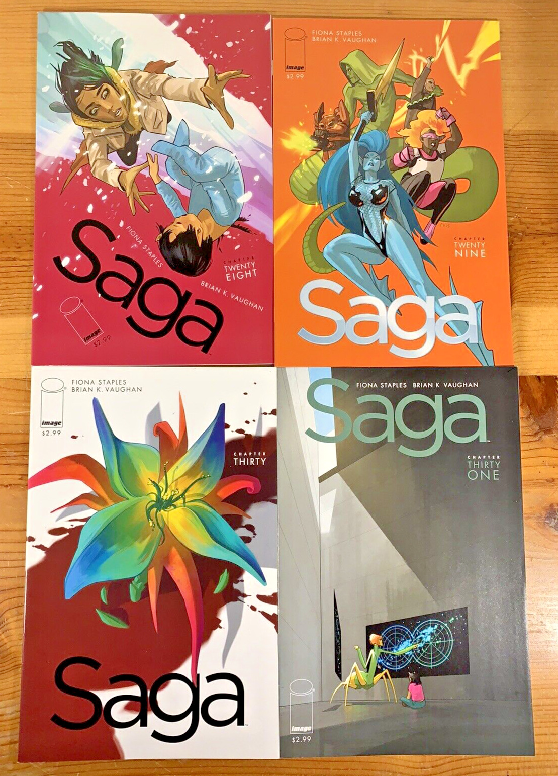 SAGA - LOT OF 4 COMICS  #28 - 31 / 2015 - FIONA STAPLES - NEW CONDITION - MATURE