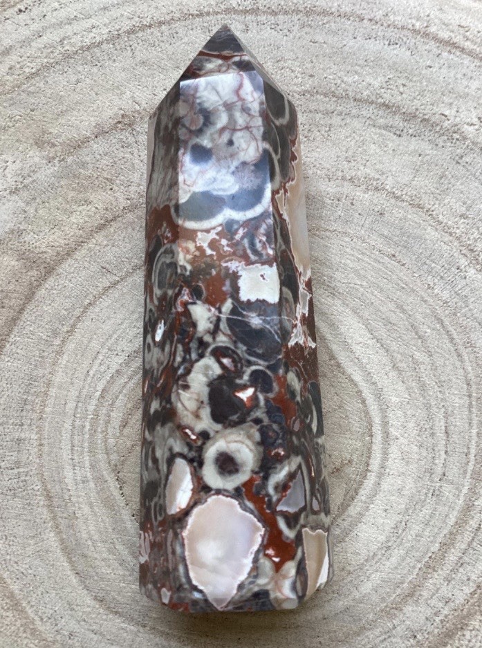 Authentic Mexican Crazy Lace Agate Crystal, Point Tower, Polished Gemstone