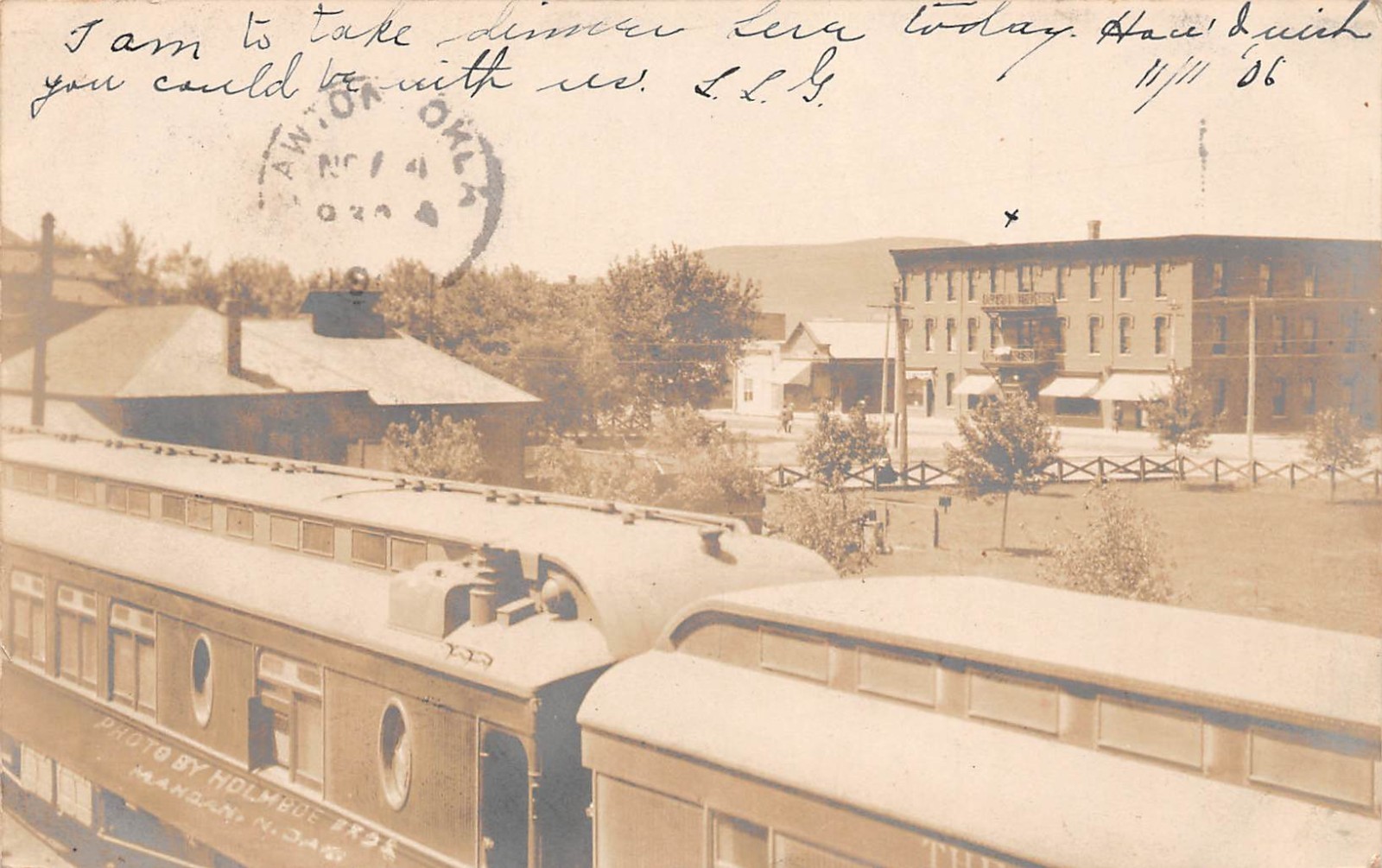Real Photo Mandan North Dakota TRAIN DEPOT 1906 RPPC Holmboe Photo Postcard Real Photo Mandan North Dakota TRAIN DEPOT 1906 RPPC Holmboe Photo Postcard