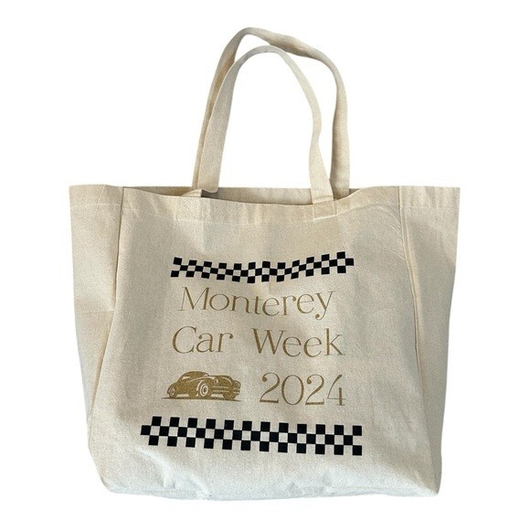 2024 Monterey Car Week Tote Bag Canvas Shopper Promo Shoulder Bag NWOT